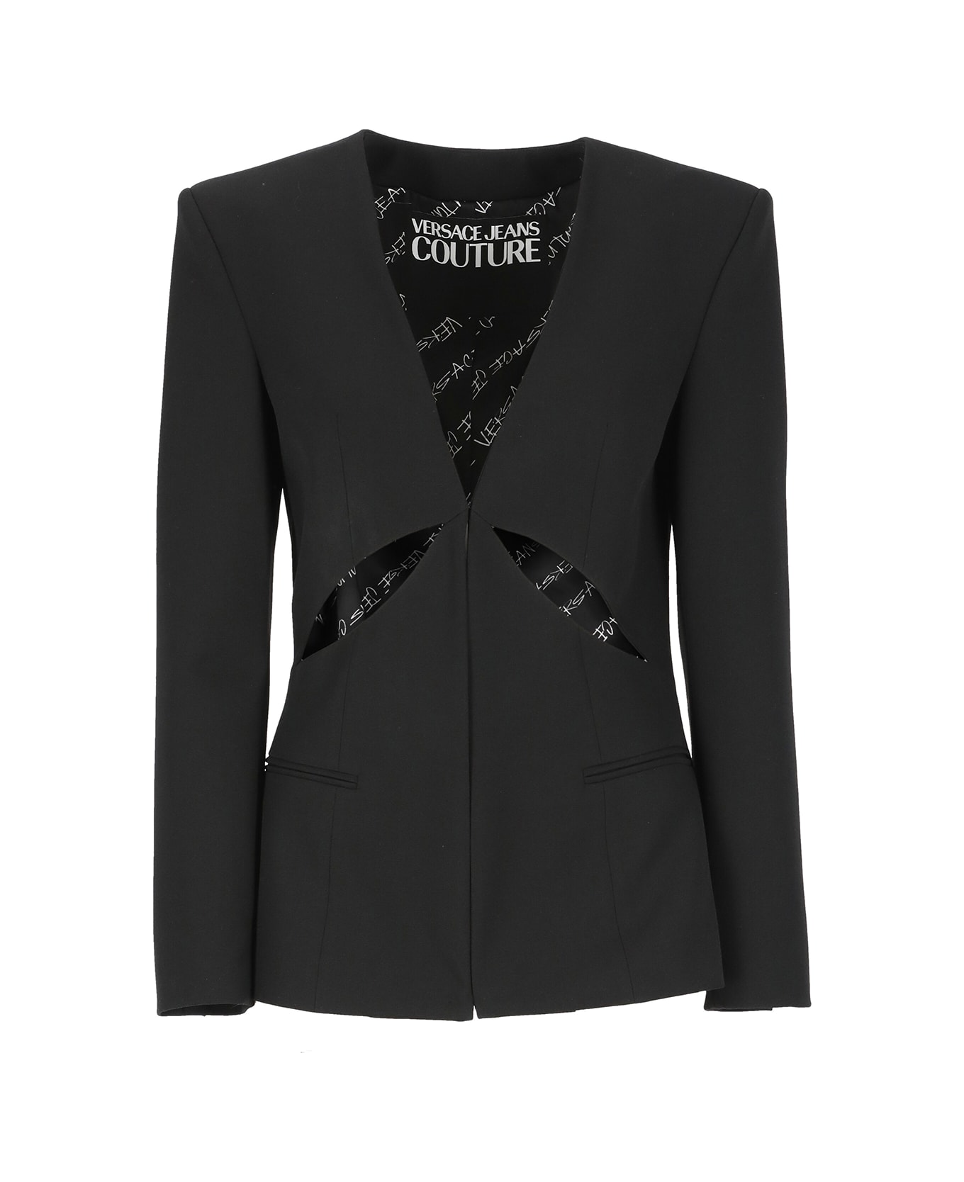 Versace Jeans Couture Blazer With Cut-out Details - Black