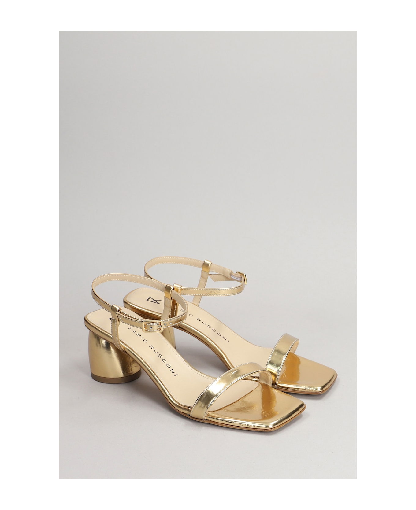 Fabio Rusconi Sandals In Platinum Leather - platinum