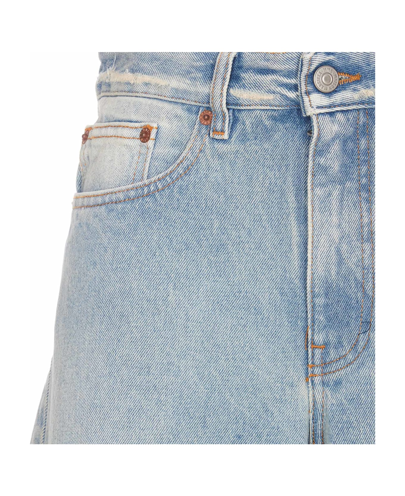 MM6 Maison Margiela Contrast Insert Jeans - Light Blue