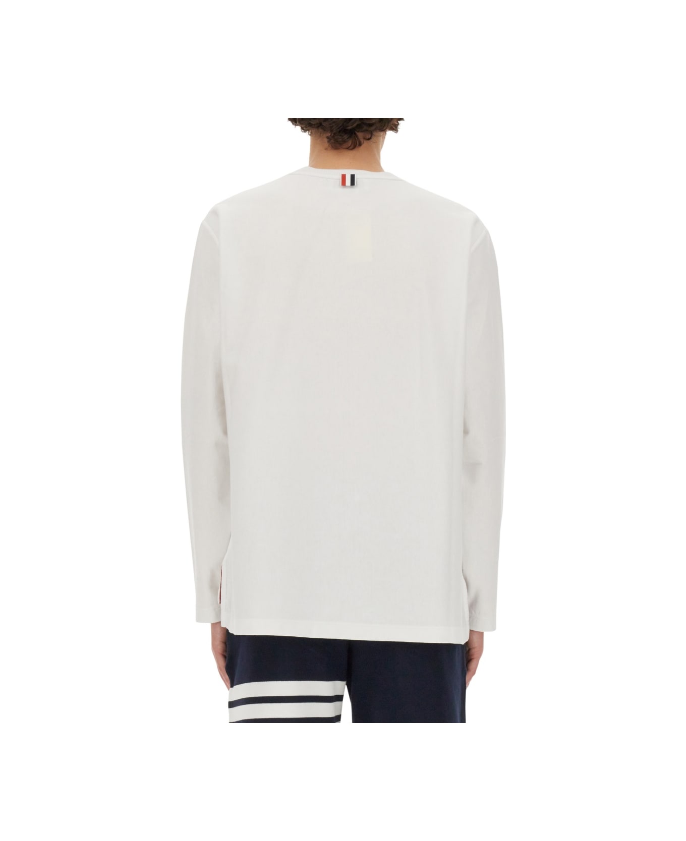 Thom Browne T-shirt With Logo - WHITE