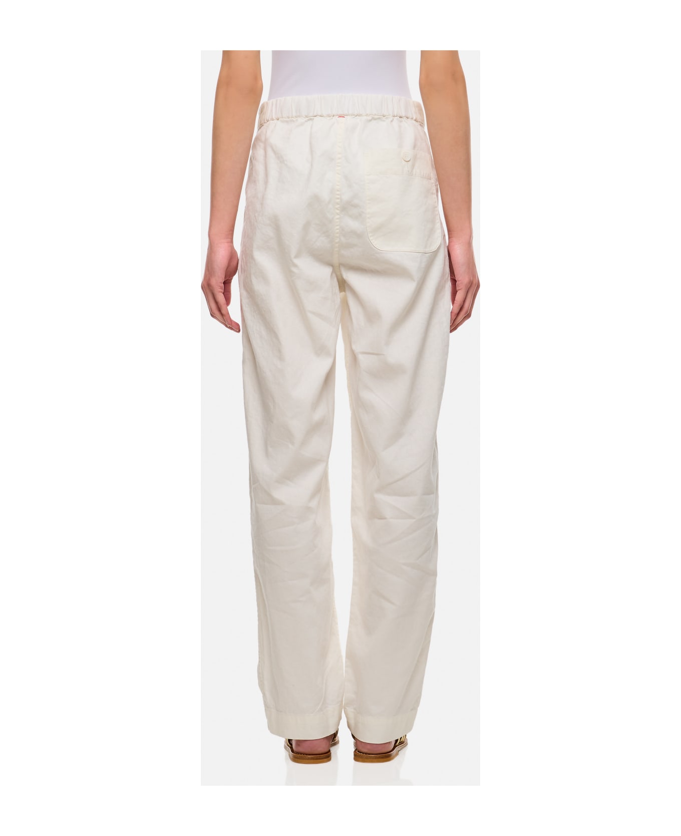 Casey Casey Jude Femme Cotton And Linen Pants - White
