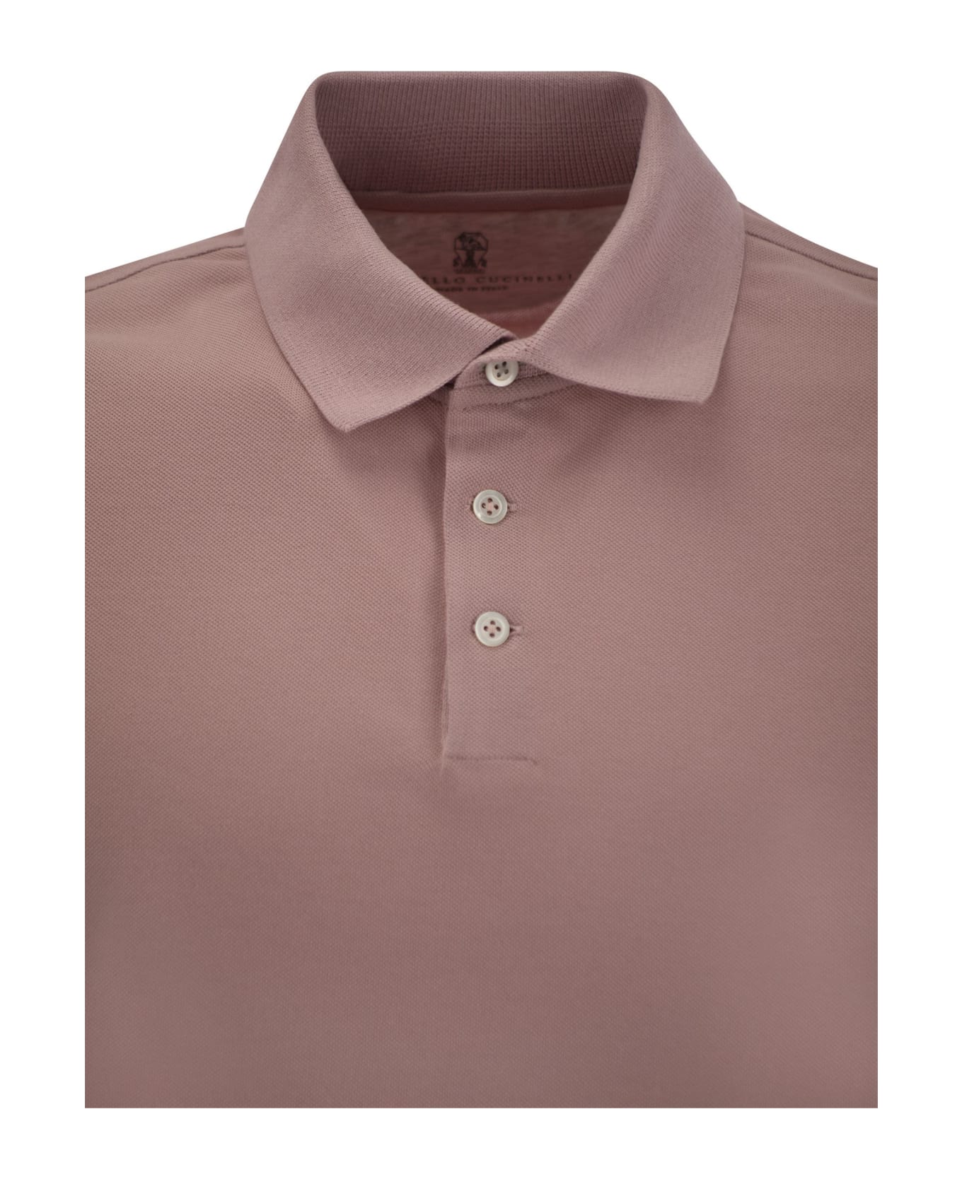Brunello Cucinelli Cotton Jersey Polo Shirt - Pink ポロシャツ