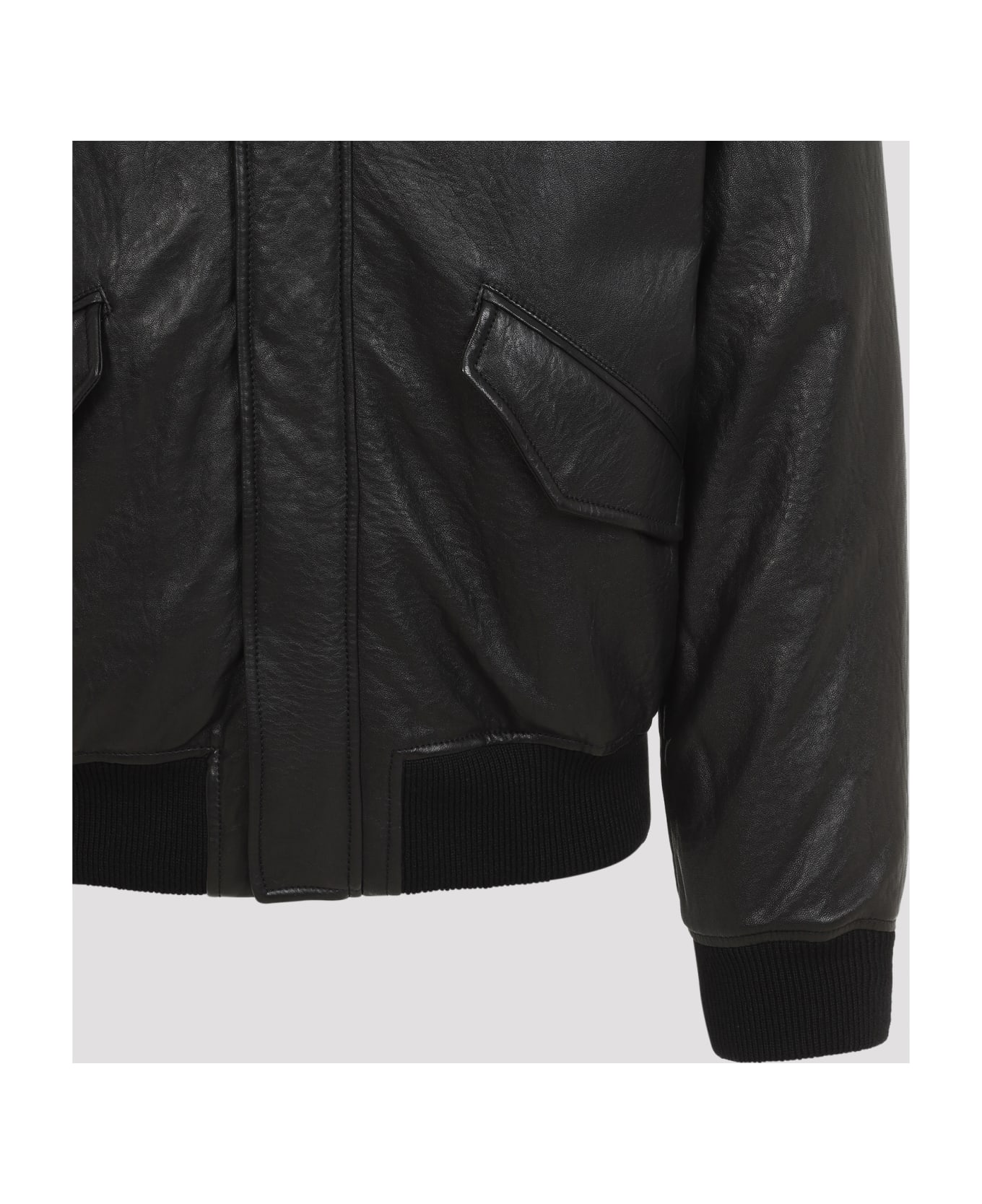 Saint Laurent Oversized Bomber Jacket - Noir