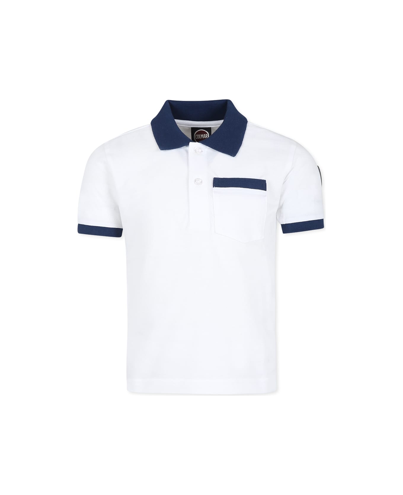 Colmar White Polo Shirt For Boy With Logo - White