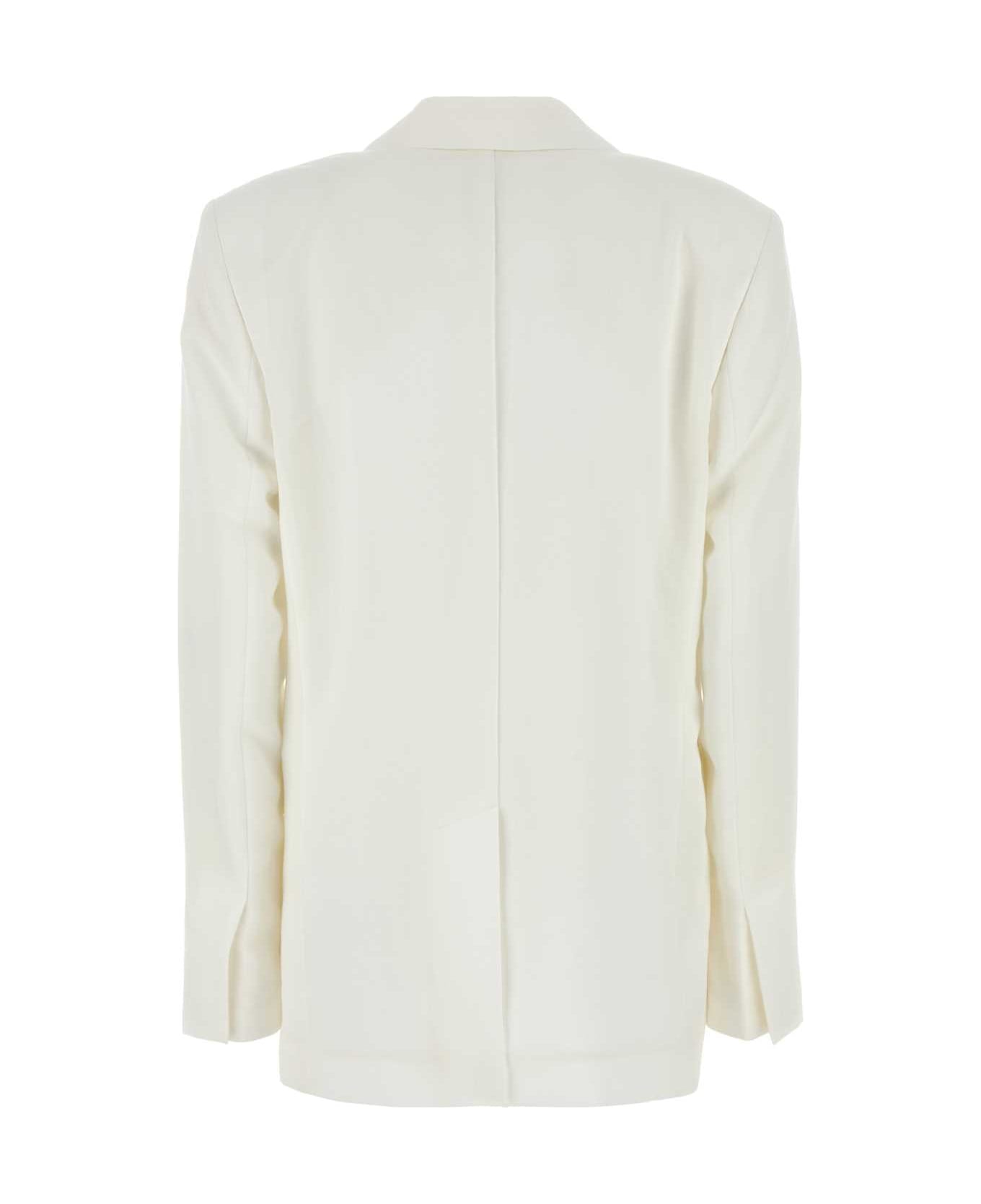 Blumarine Gabardine Blazer - WHITEPEARL