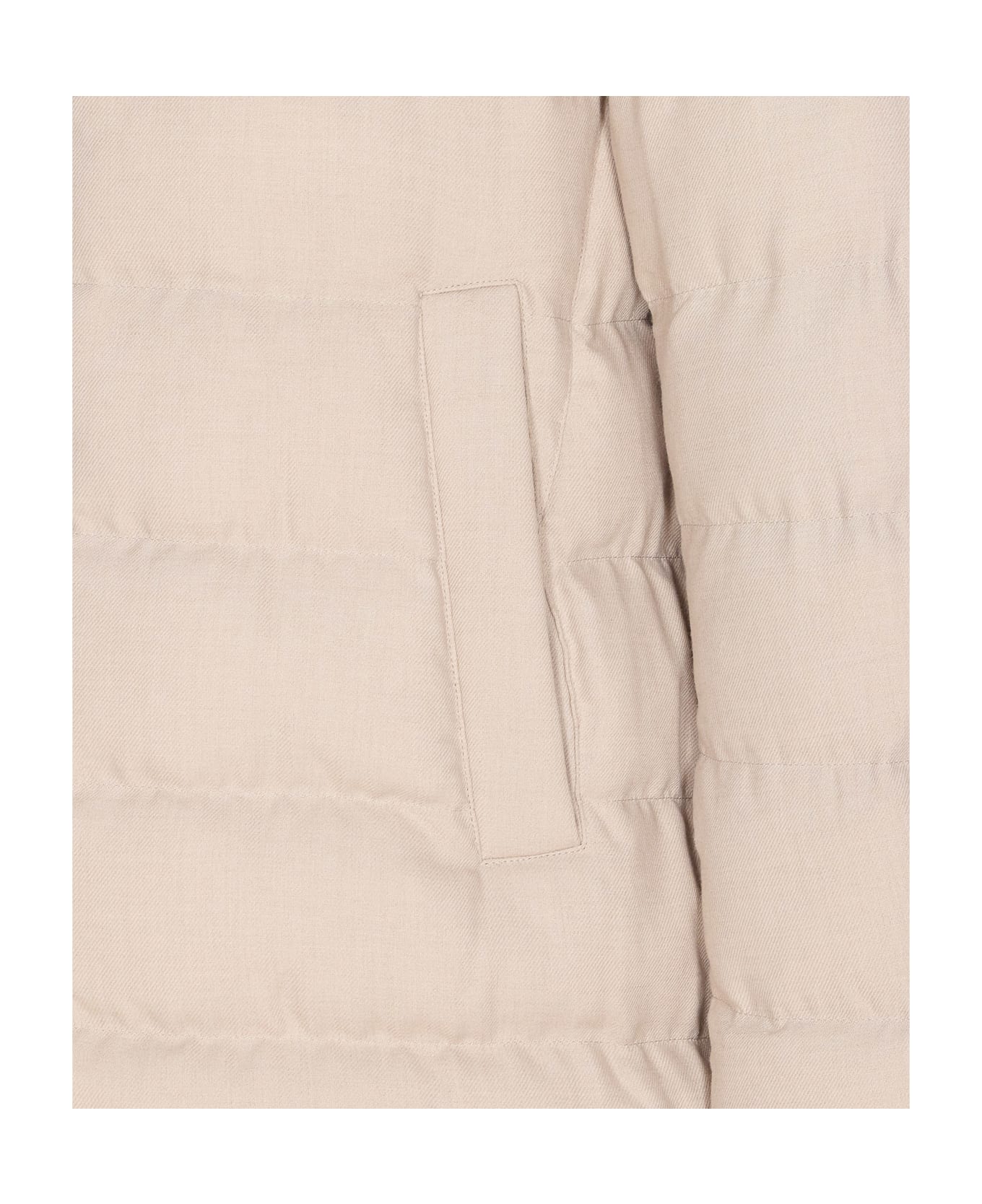 Herno Single Breasted Down Jacket - Beige
