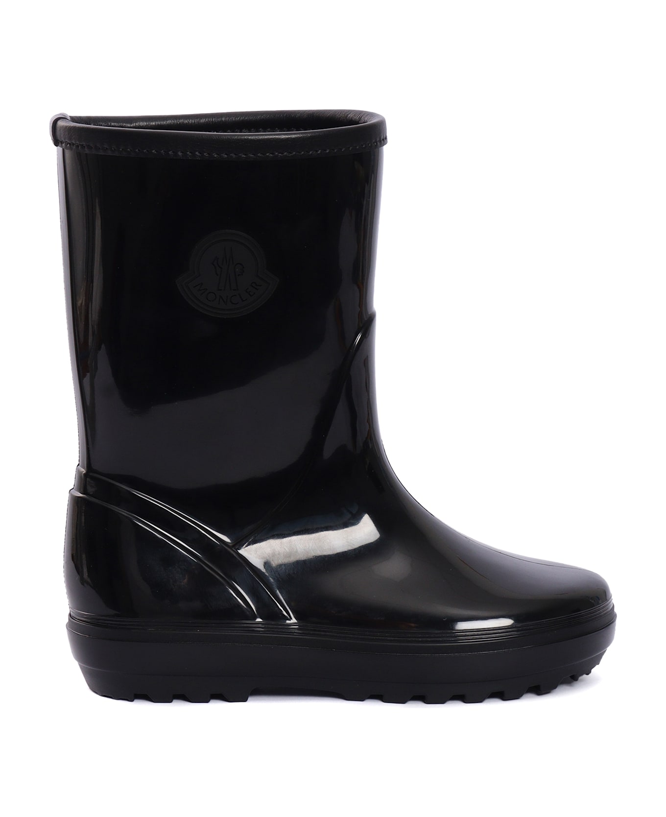 Moncler Petit Kicks Stream Rain Boots - BLACK