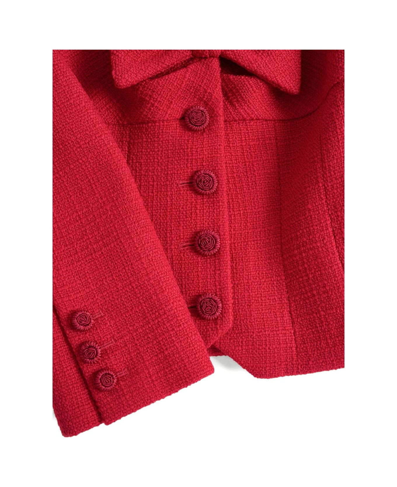 Valentino Wool Tweed Jacket - Red