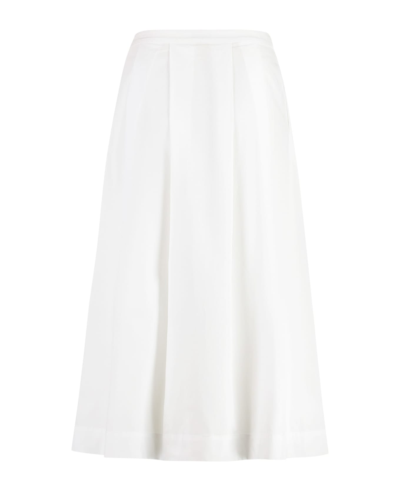 Pinko Ecuba Cotton Midi Skirt - White