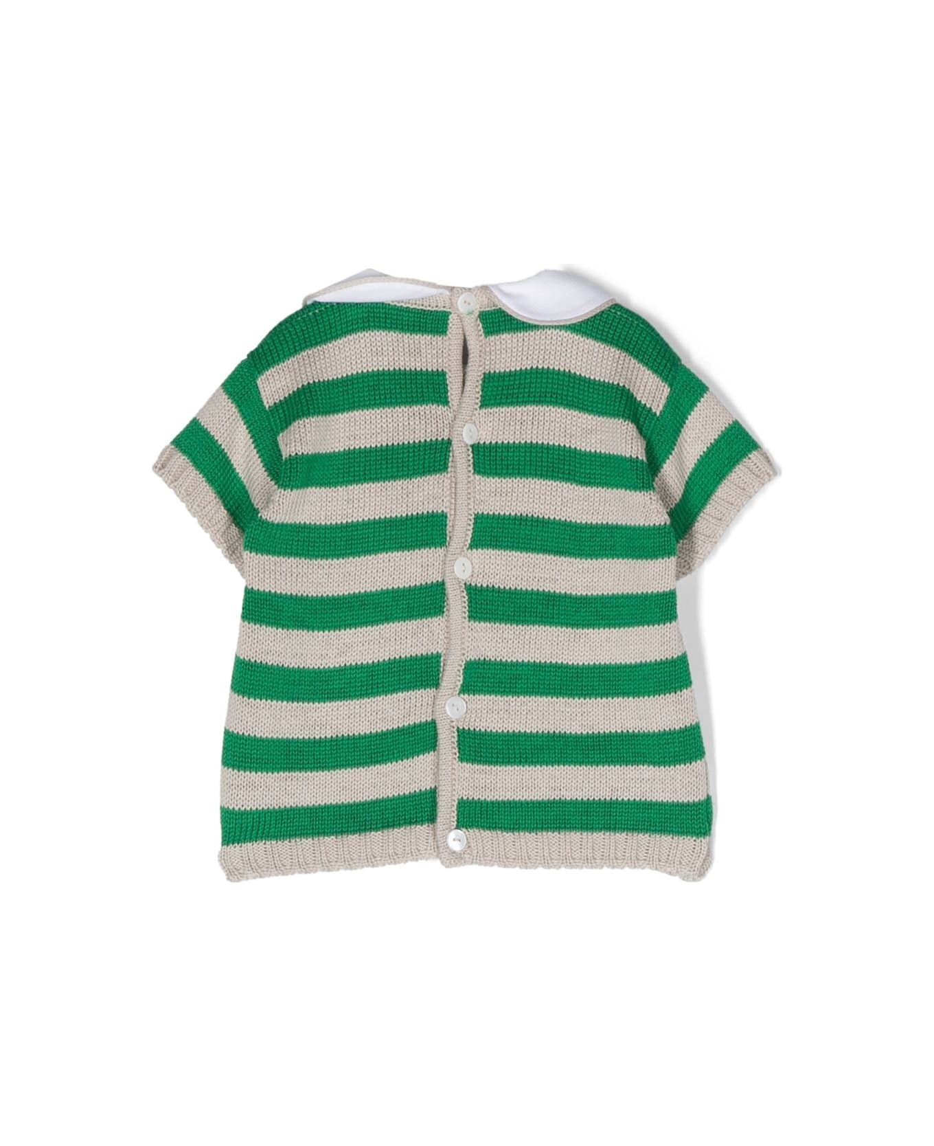 Little Bear Striped Shirt - Green
