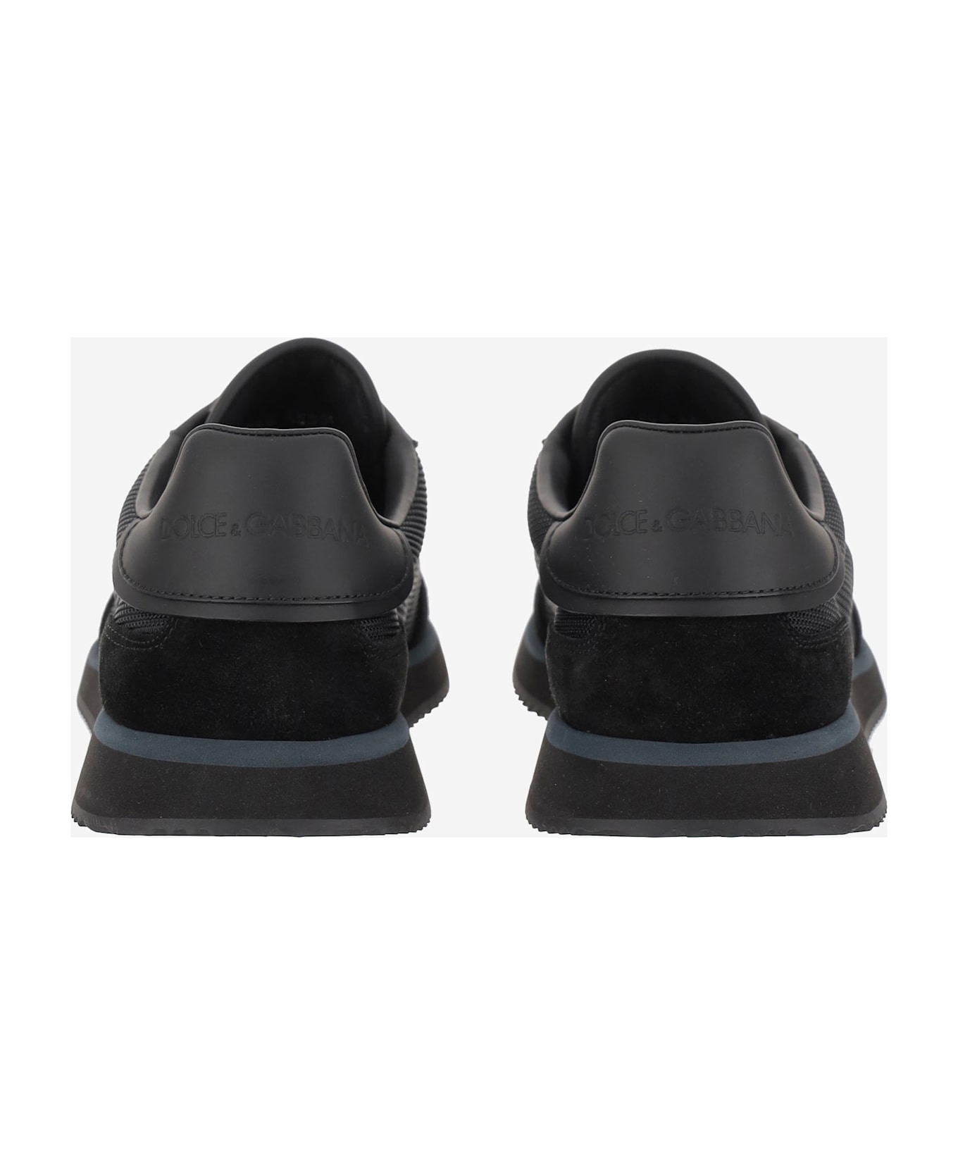 Dolce 
Gabbana Dg Cushion Leather Blend Sneaker - Black