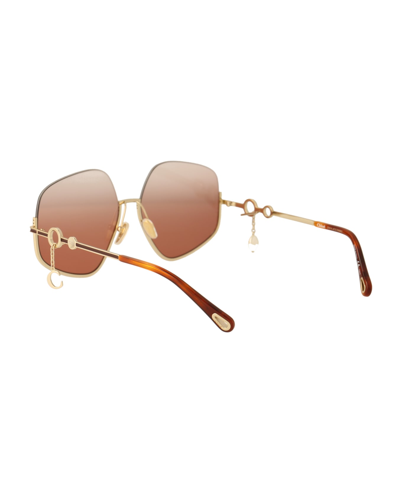 Chloé Eyewear Ch0068s Sunglasses - 002 GOLD GOLD ORANGE サングラス