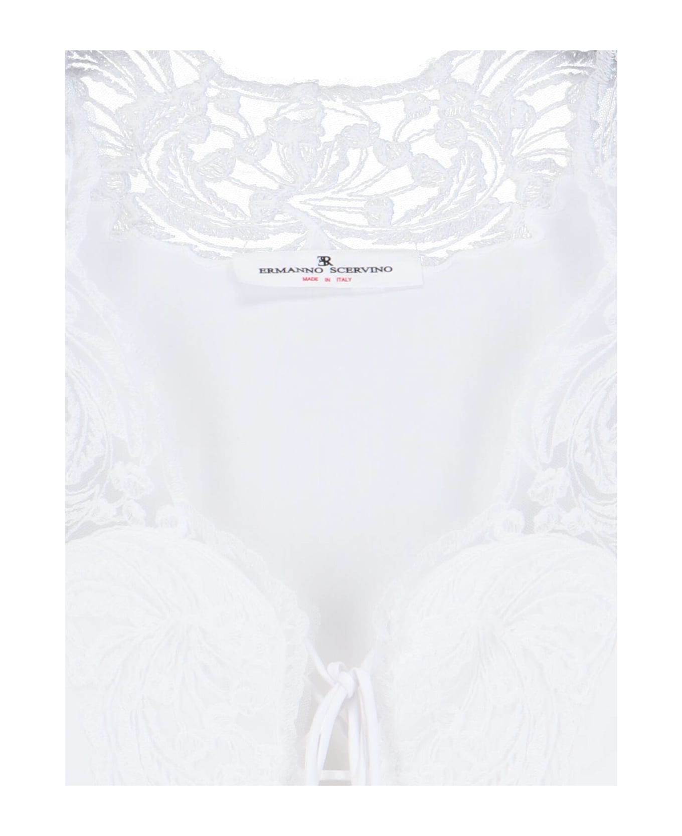 Ermanno Scervino Kaftan Mini Dress - White