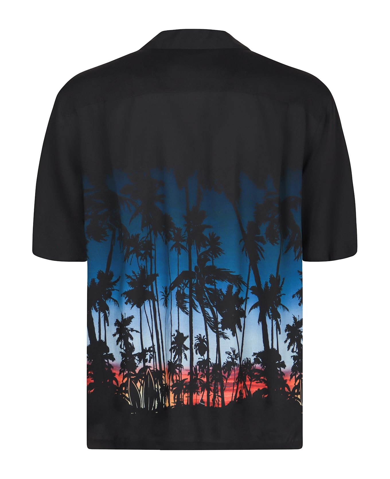 Celine Hawaiana Printed Viscose Shirt - black