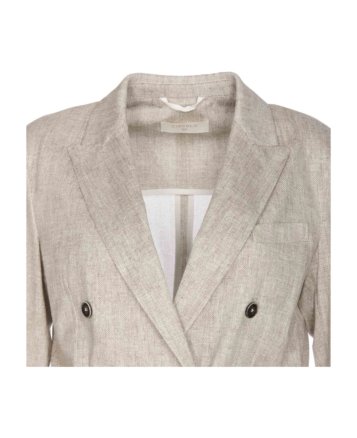 Circolo 1901 Double Breasted Jacket - Beige