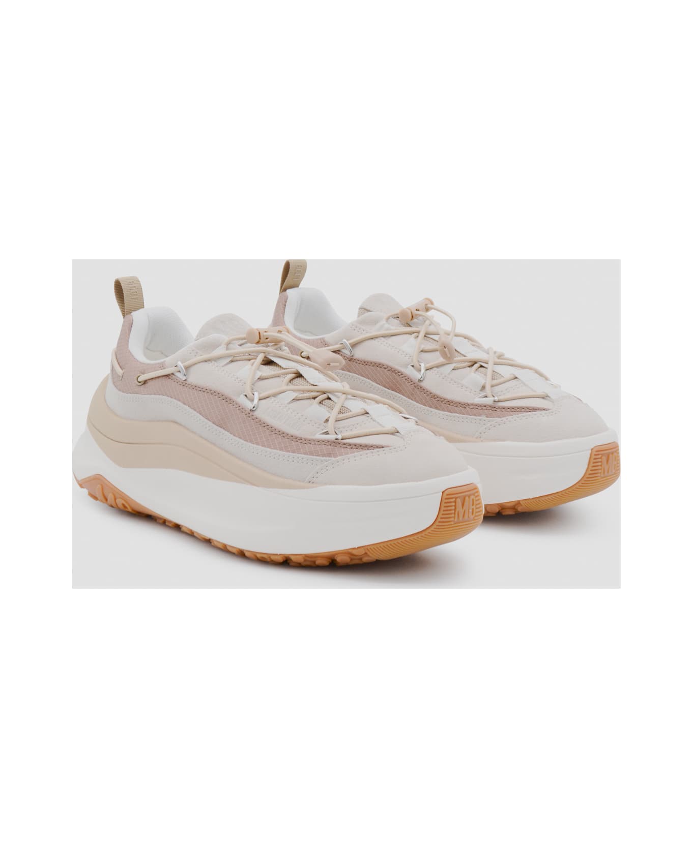 Moon Boot White And Beige Moon247 Xlace Sneakers - OFF-WHITE/TAUPE スニーカー