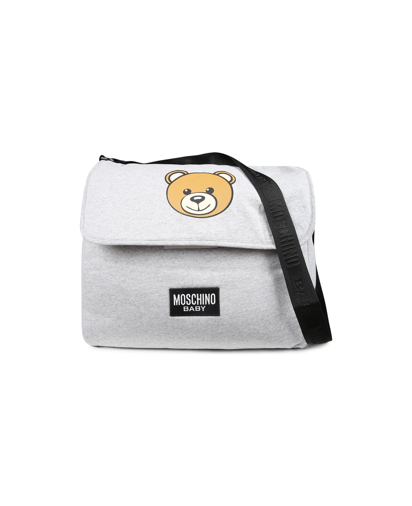 Moschino Grey Changing Bag For Babykids With Teddy Bear - Grey