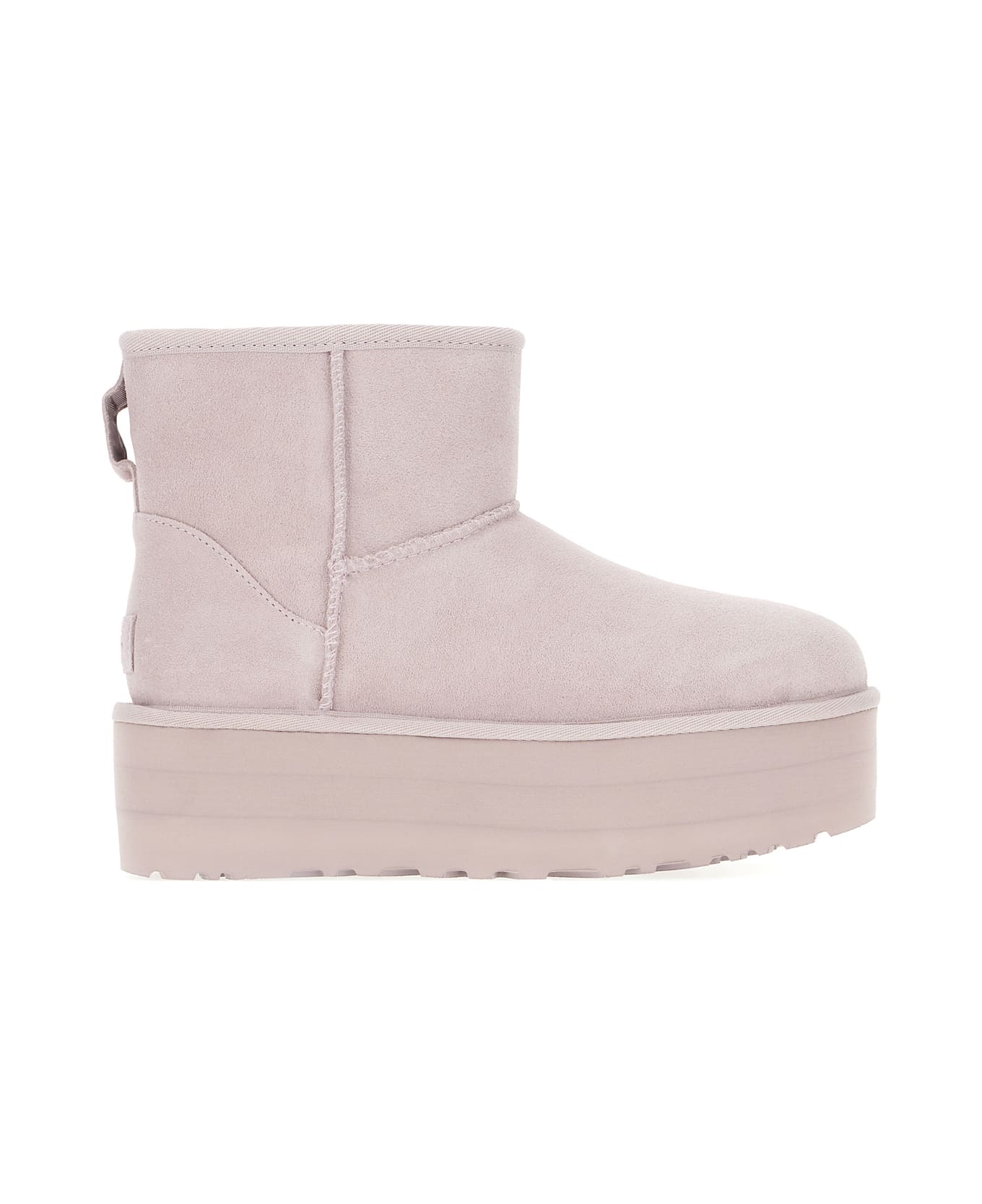 UGG Lilac Suede Classic Mini Ankle Boots - PALESMOKE