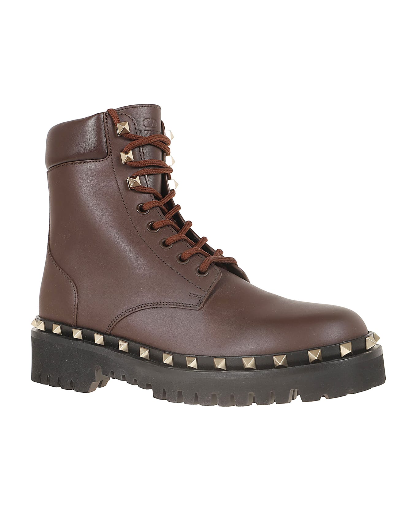 Valentino Garavani Combat Boot Rockstud T. 25/50 Platinum Studs/rs - Fondant