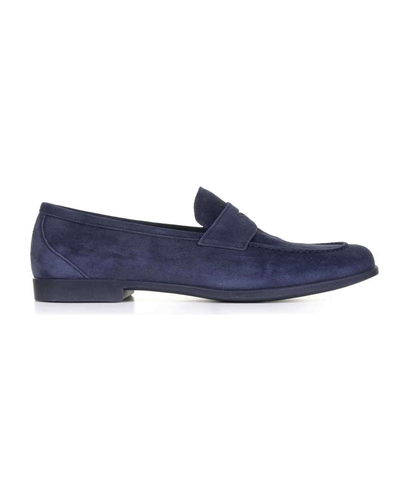 Fratelli Rossetti One Blue Suede Loafer - NAVY