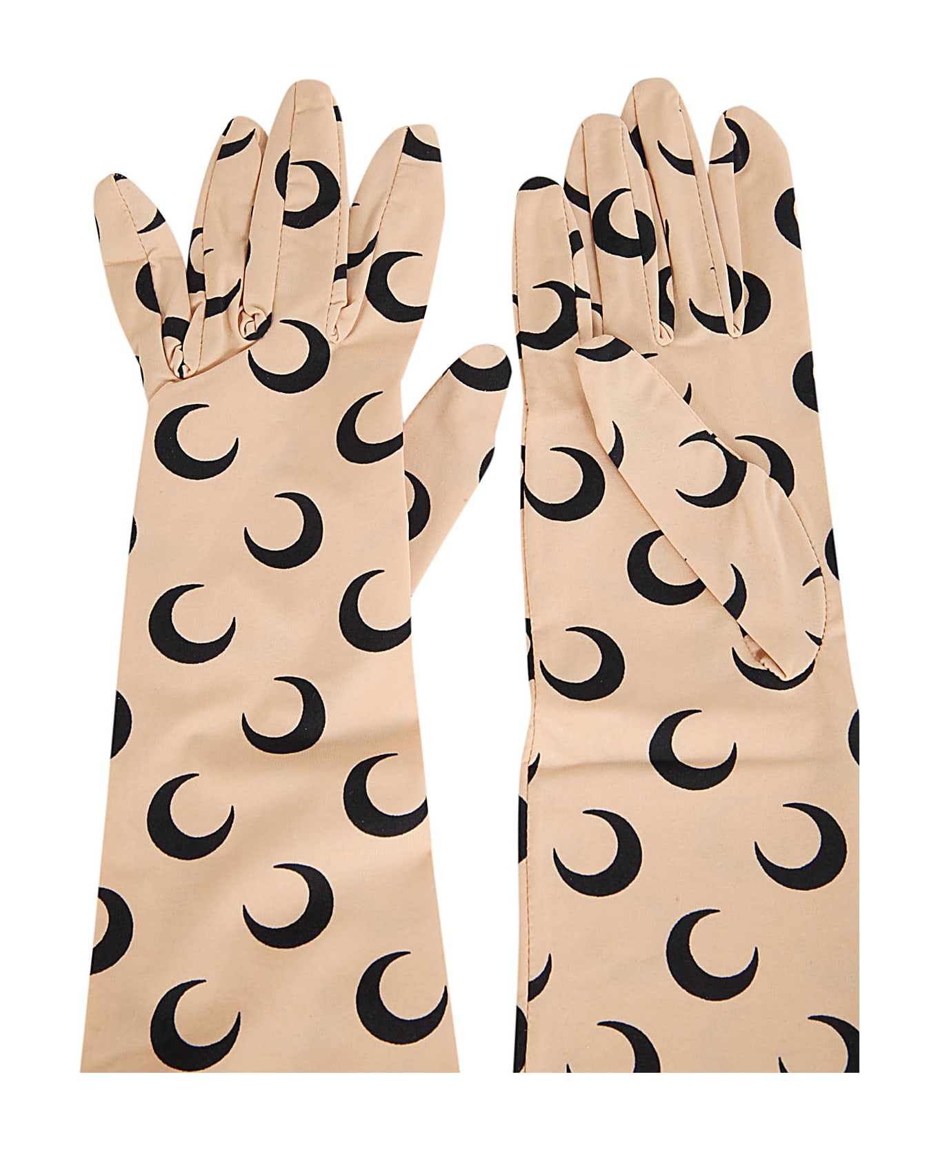 Marine Serre All Over Moon Gloves - All Over Moon Tan