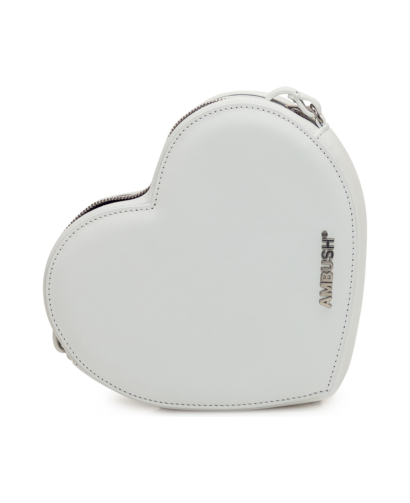 AMBUSH Flat Heart Crossbody Bag - WHITE
