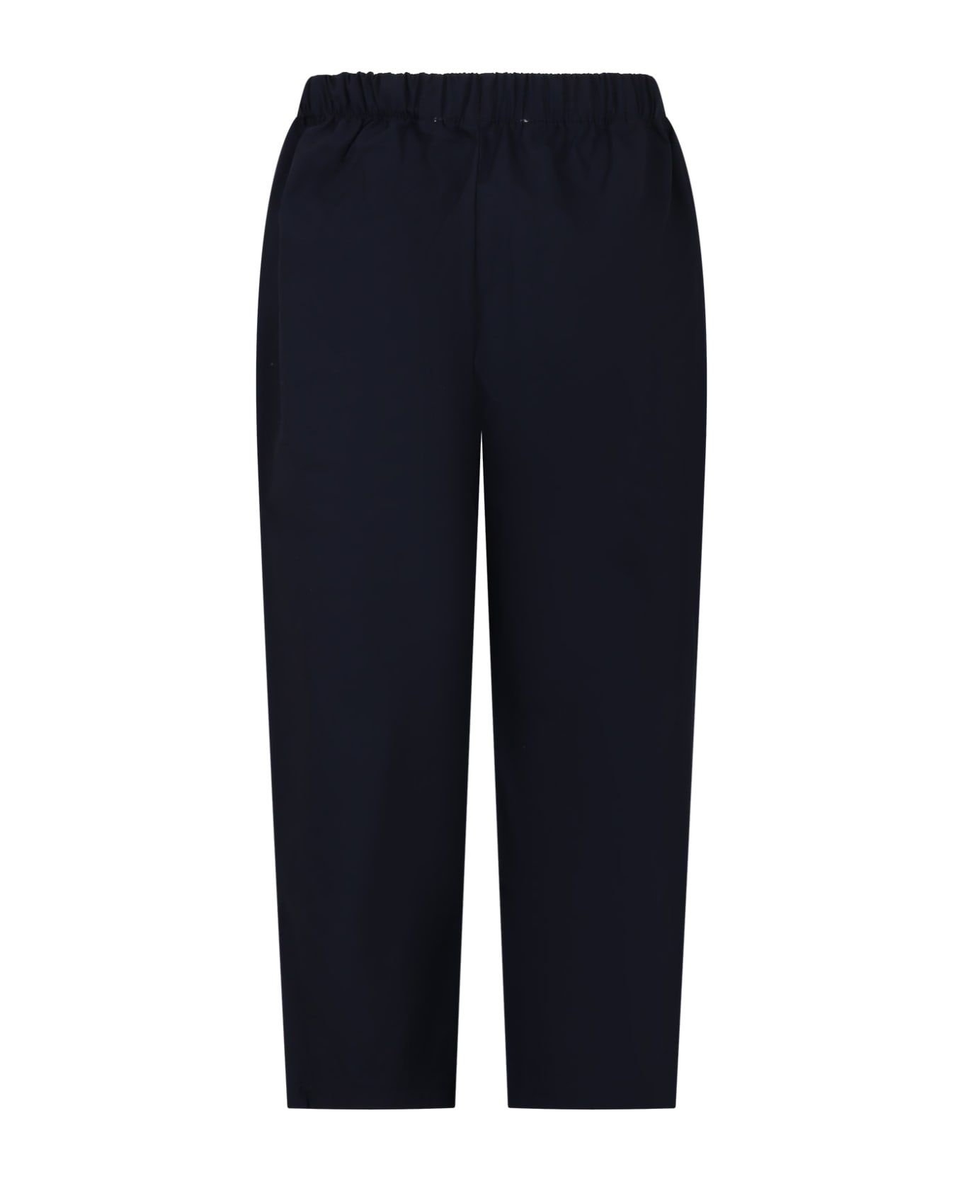 MSGM Blue Trousers For Boy With Logo - Blue ボトムス