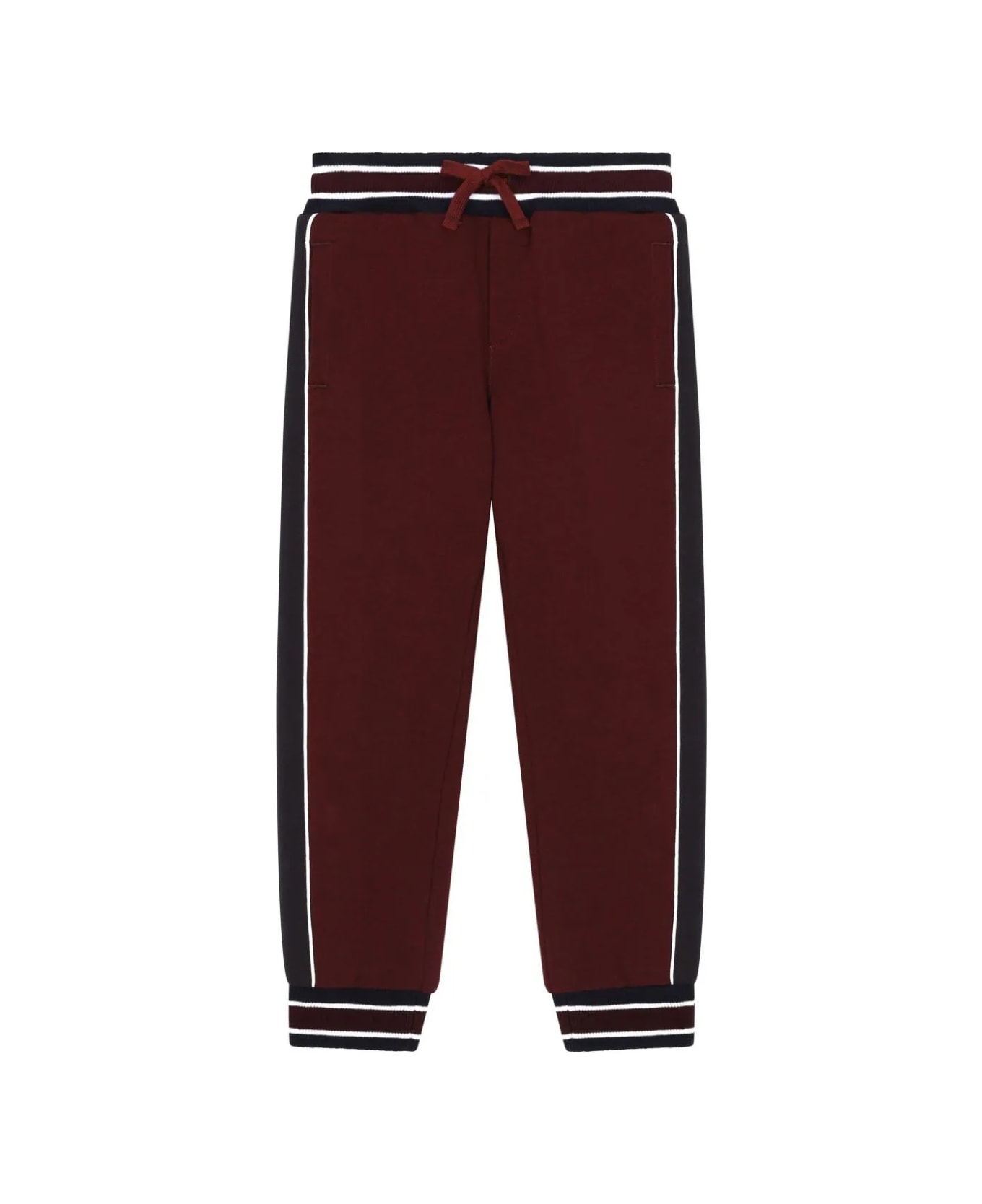 Dolce & Gabbana Pantaloni Sportivi Con Logo - Bordeaux