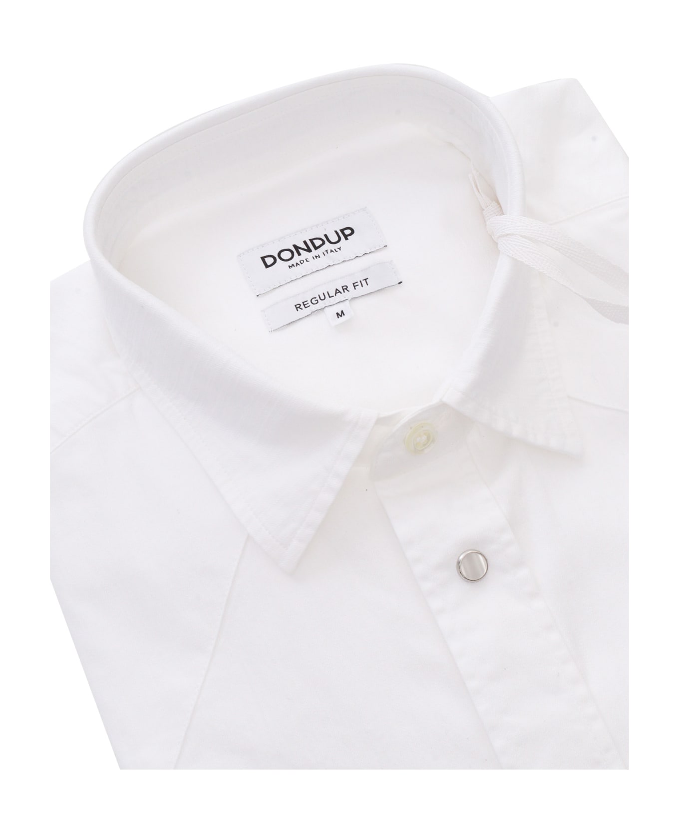 Dondup White Shirt With Pocket - WHITE