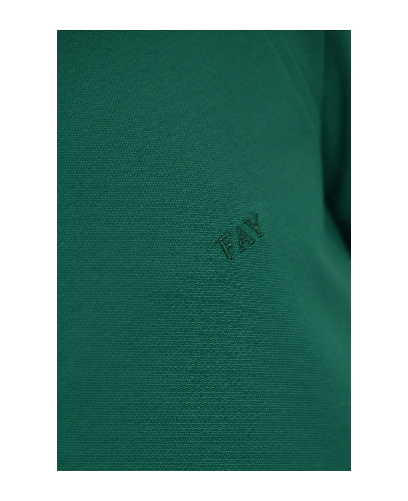Fay Stretch Cotton Polo Shirt - Verde