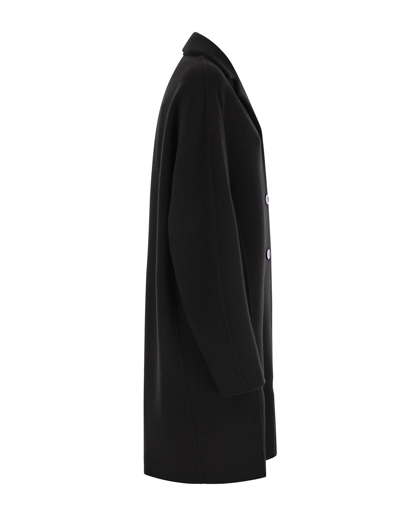 SportMax Single-breasted Mid-length Coat - NERO