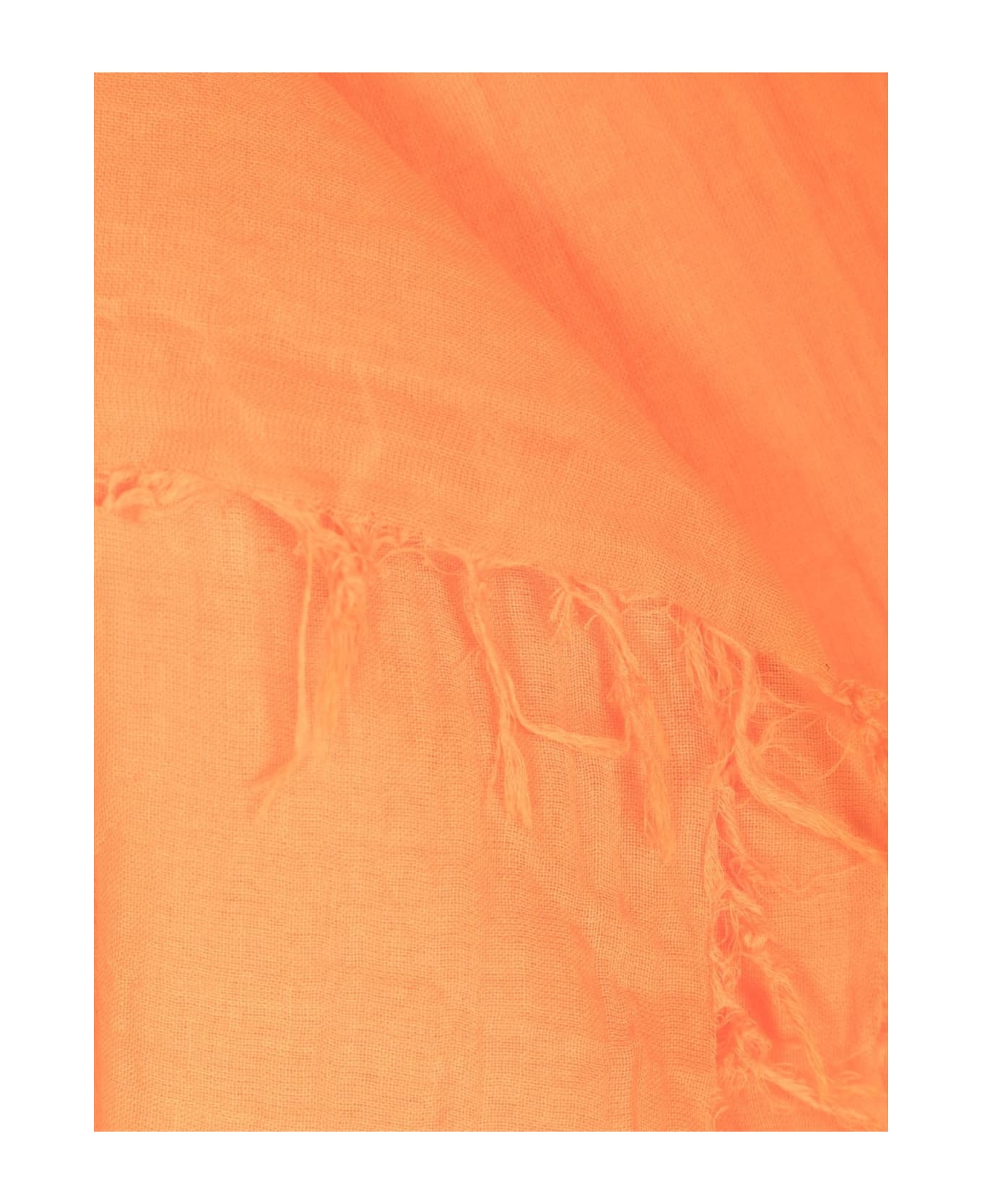 Aspesi Frayed-hem Cotton Scarf - Arancio