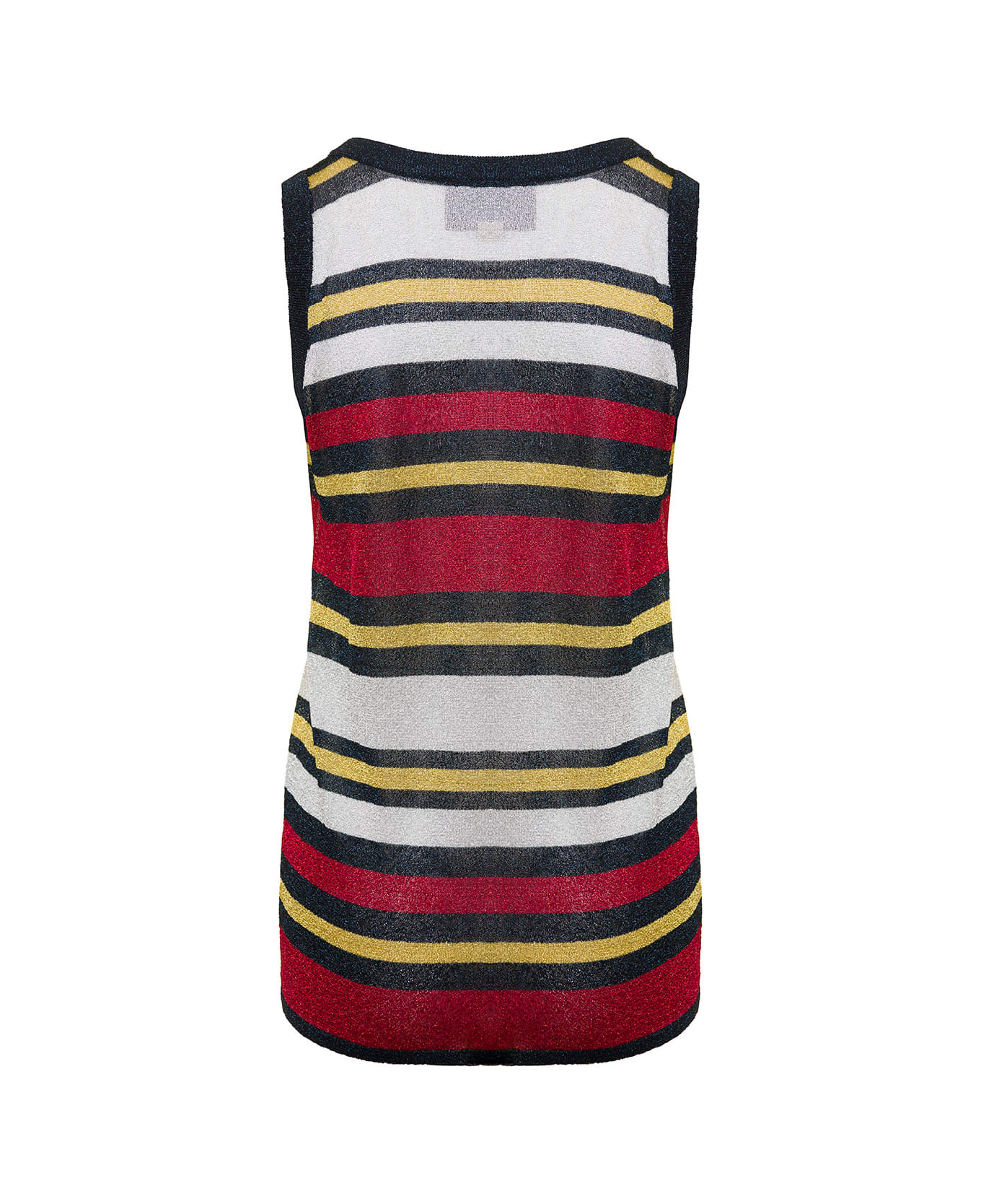 Gucci Multicolor Sleeveless Striped Top In Lurex Woman - Multicolor