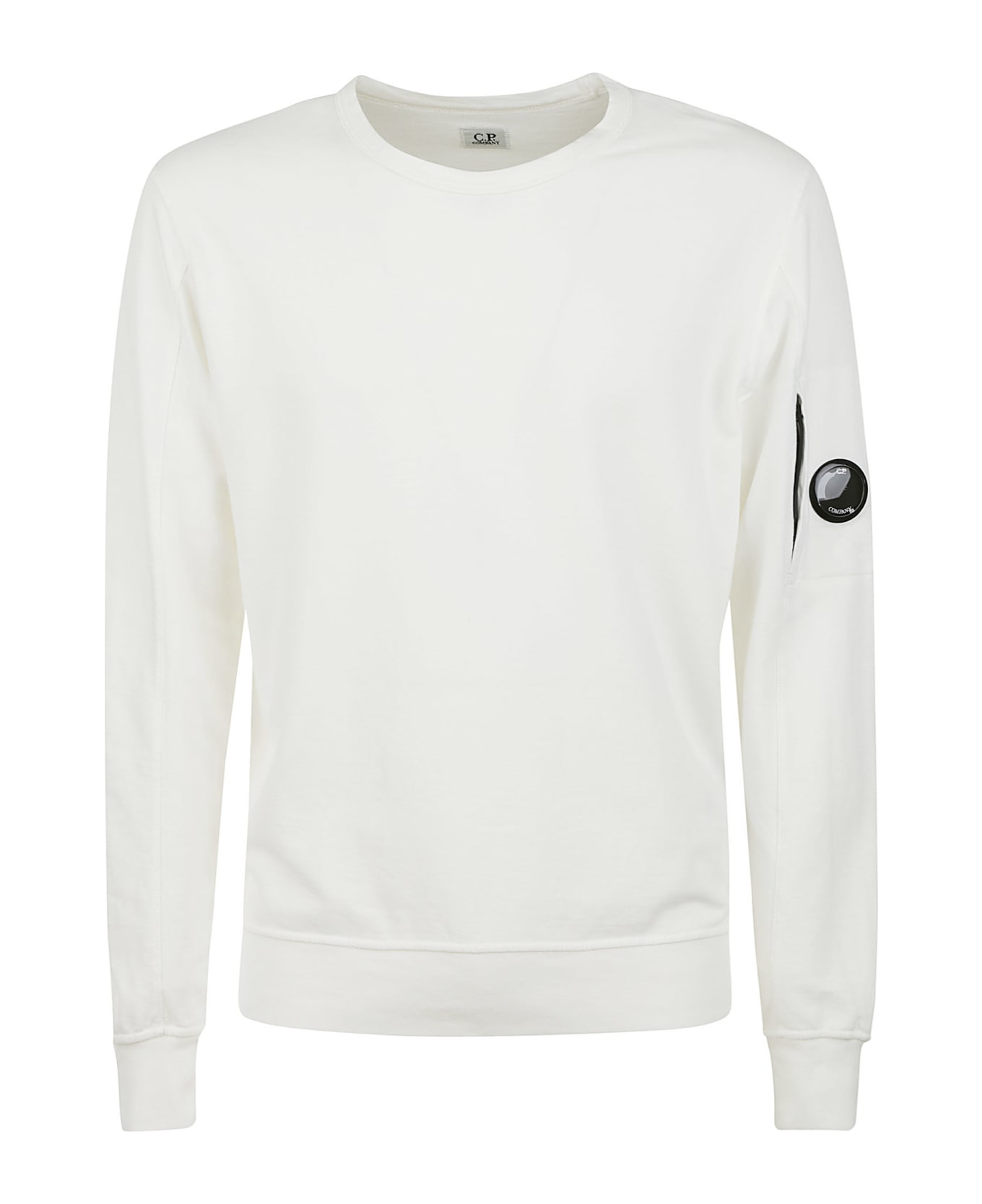 C.P. Company Light Fleece Crew Neck Sweatshirt - Bianco