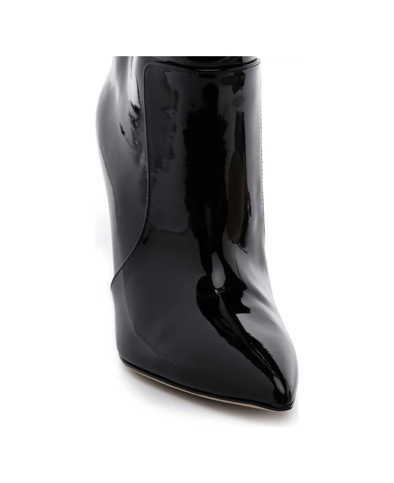 Paris Texas 105 Stiletto Boot In Black Patent Leather - Black