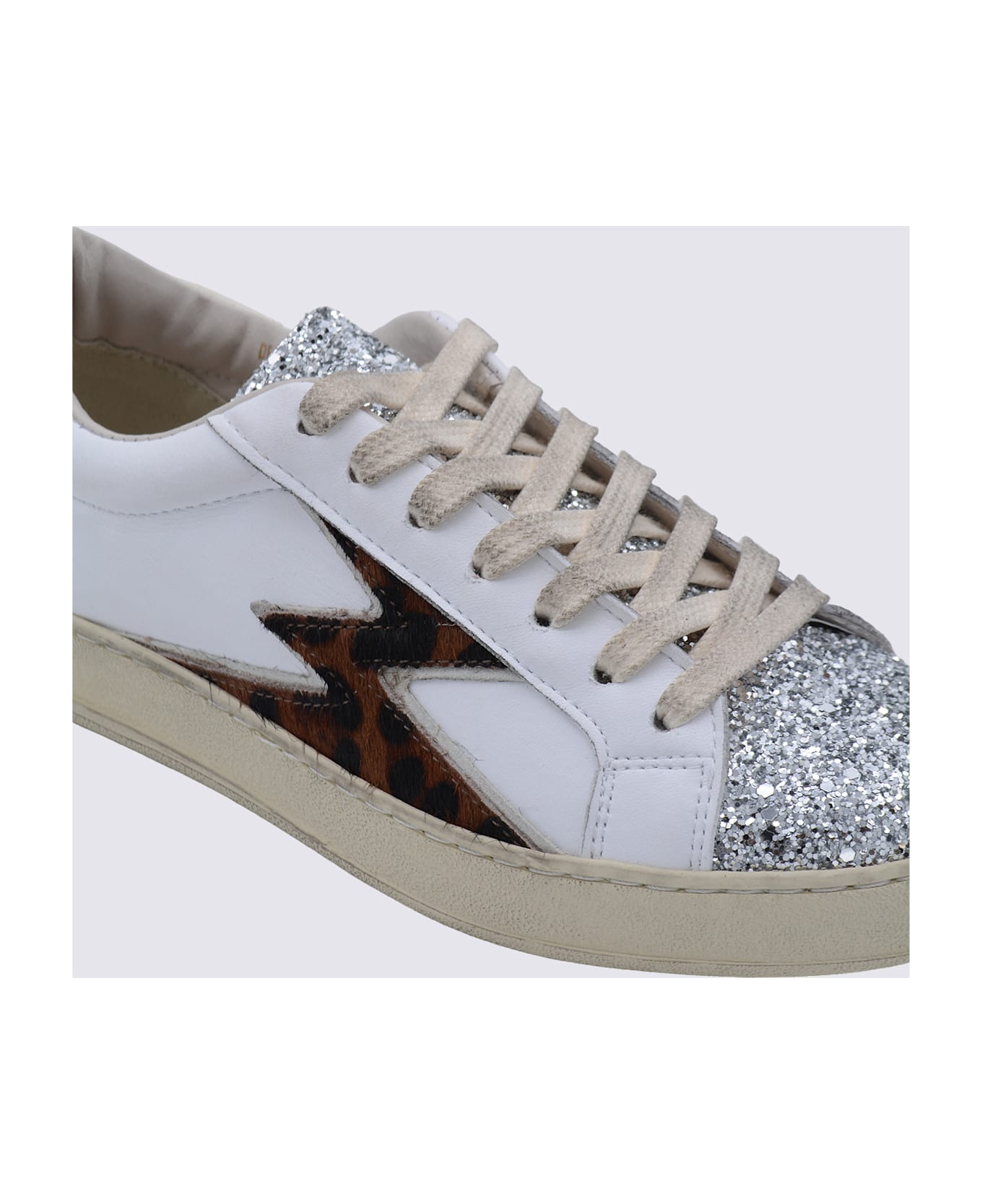 M.O.A. master of arts White And Leopard Sneakers - WHITE LEOPARD