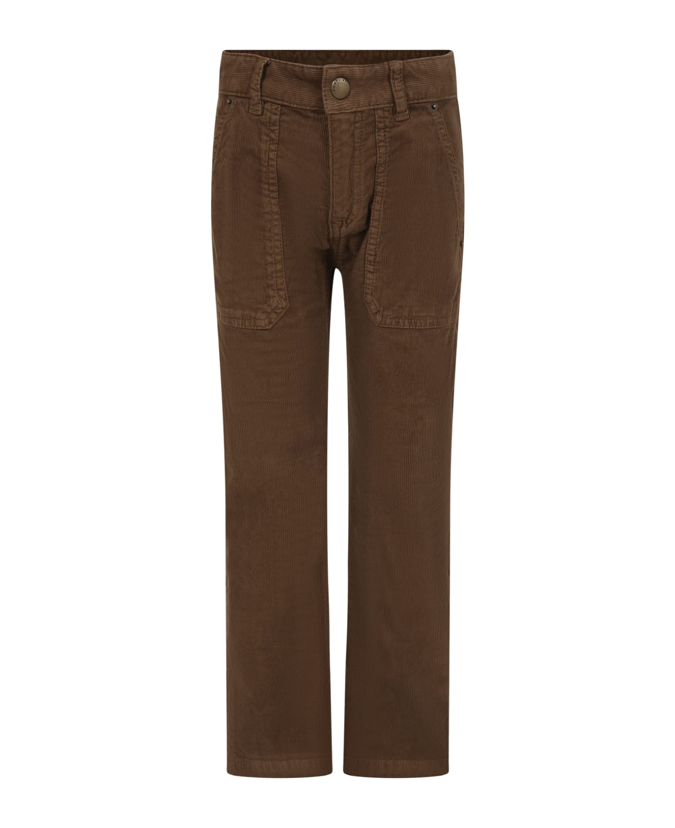 Bonpoint Brown Trousers For Boy With Logo - Brown