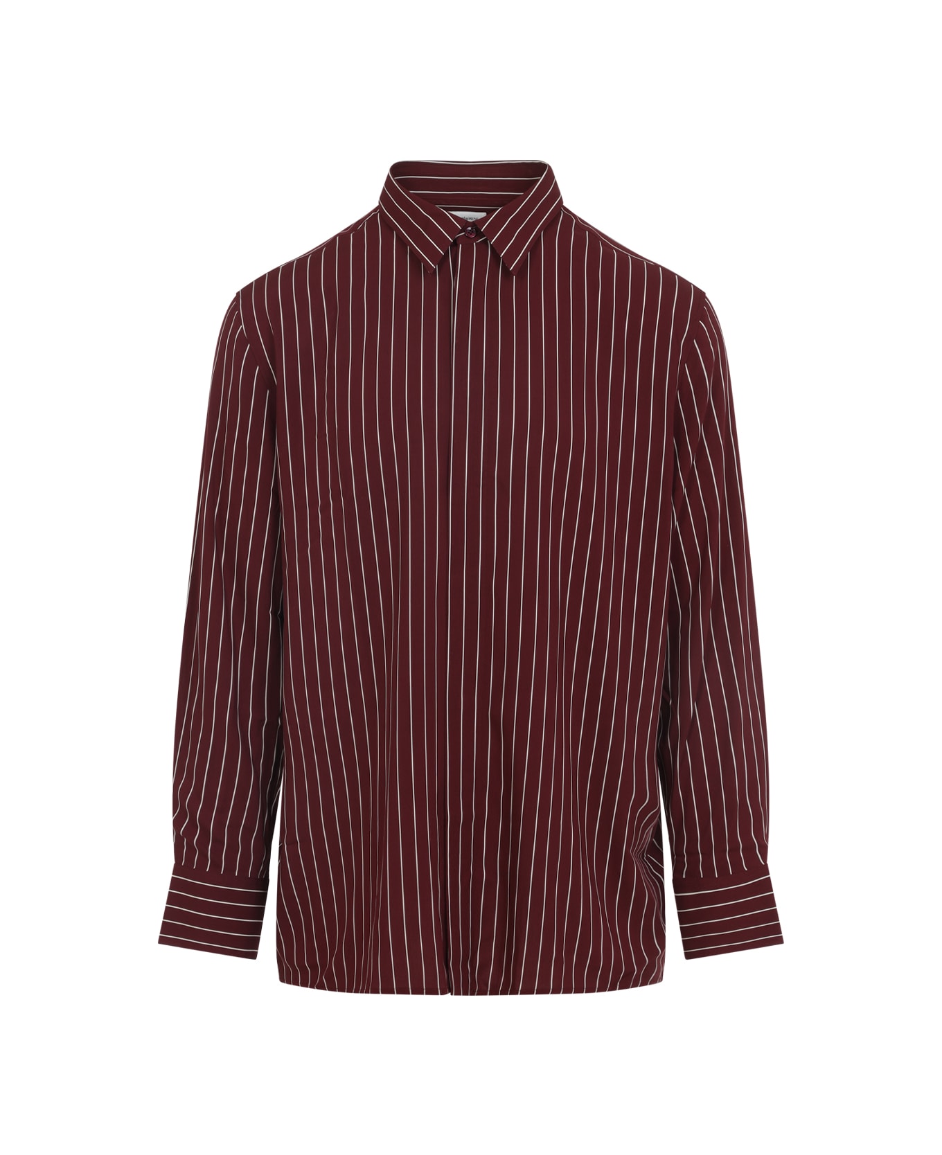 Saint Laurent Viscose Shirt - Bordeaux Craie