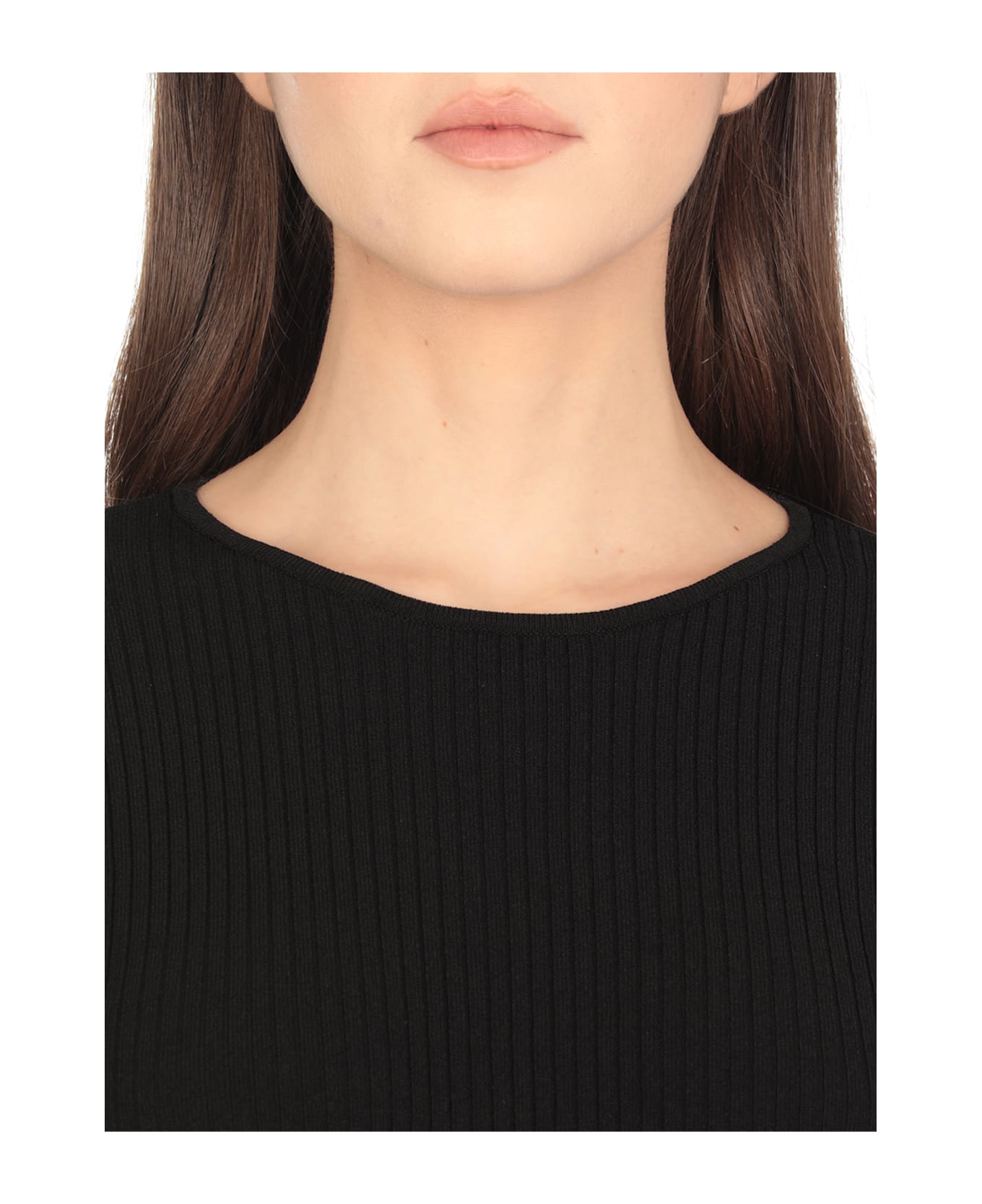 Rotate by Birger Christensen Knit Mini Cutout Dress - Black