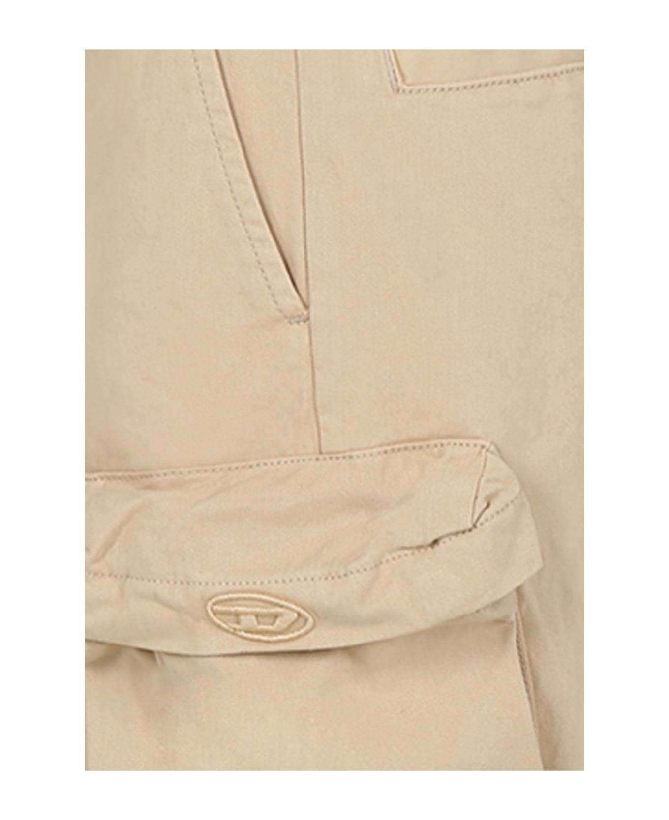 Diesel Beige Trousers Per Bambino Con Logo - Beige