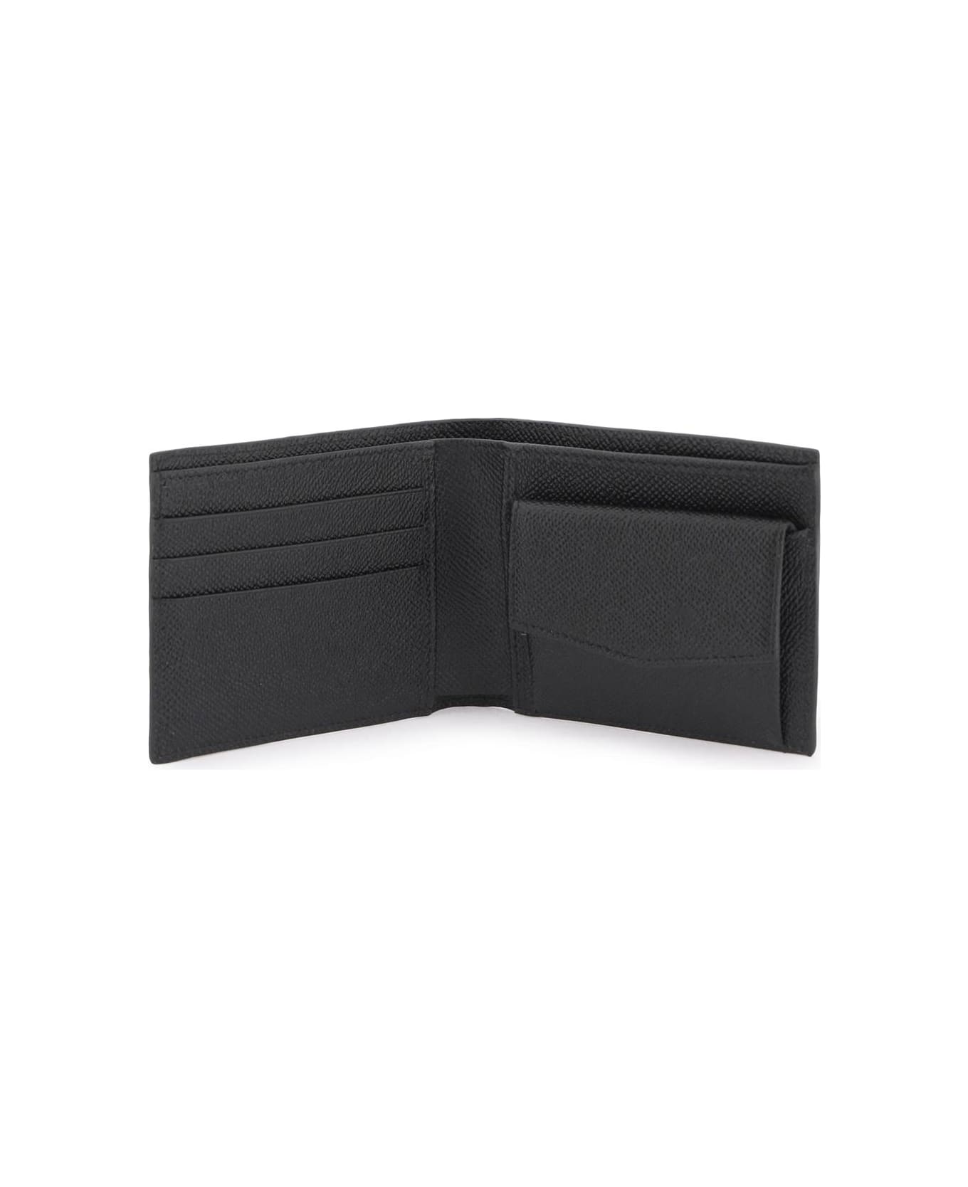 Dolce & Gabbana Leather Flap-over Wallet - black 財布
