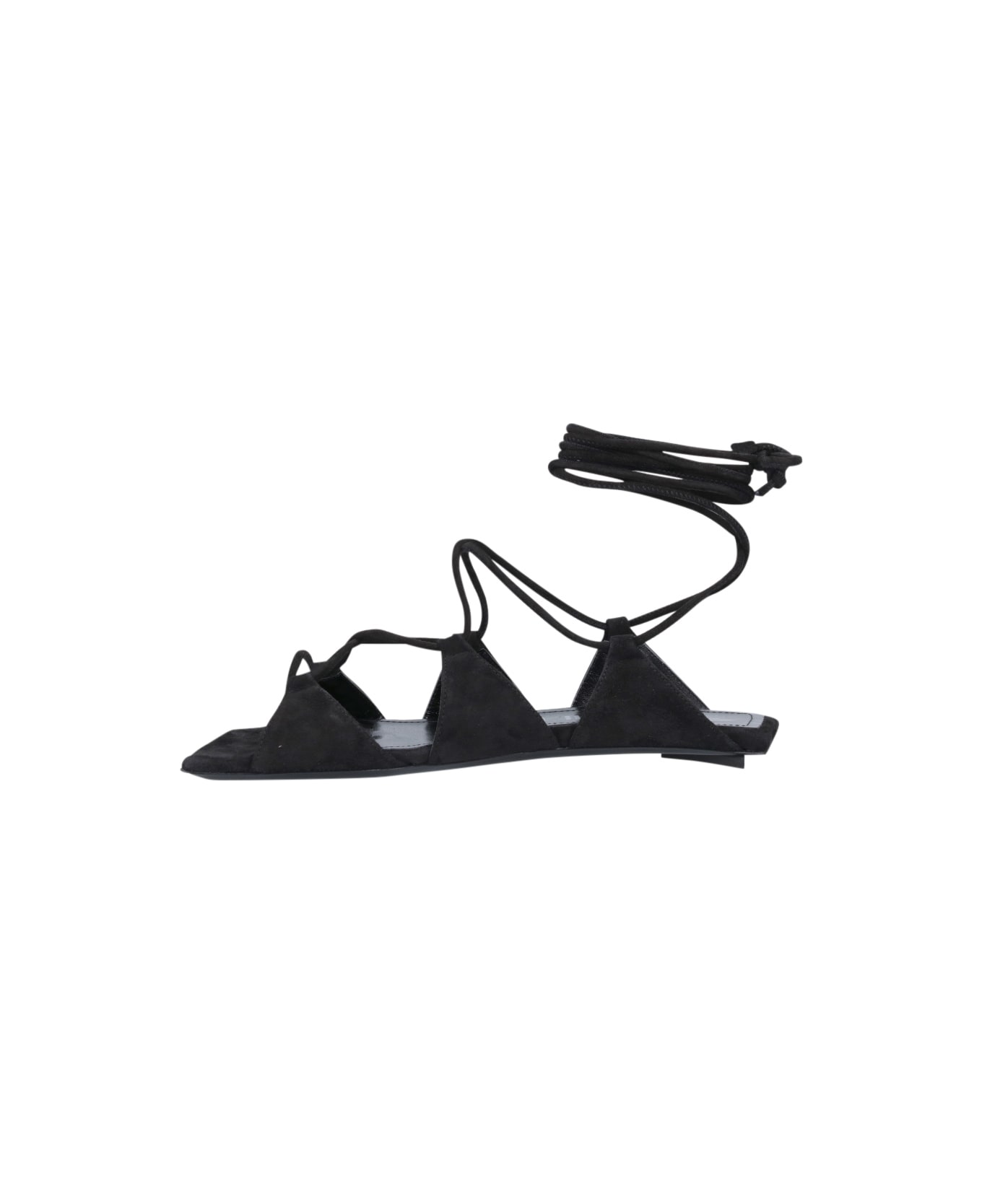 The Attico Crossed Sandals - Black サンダル