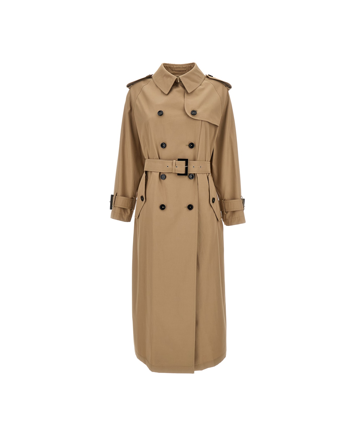 Herno Beige Belted Trench Coat In Cotton Woman - Beige