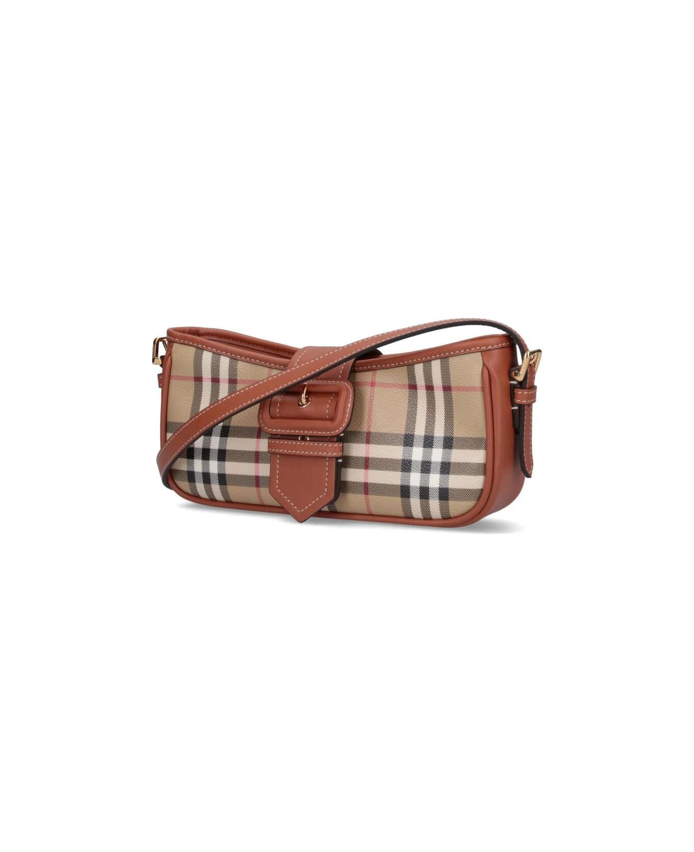 Burberry 'check' Shoulder Bag - BRIARBROWN