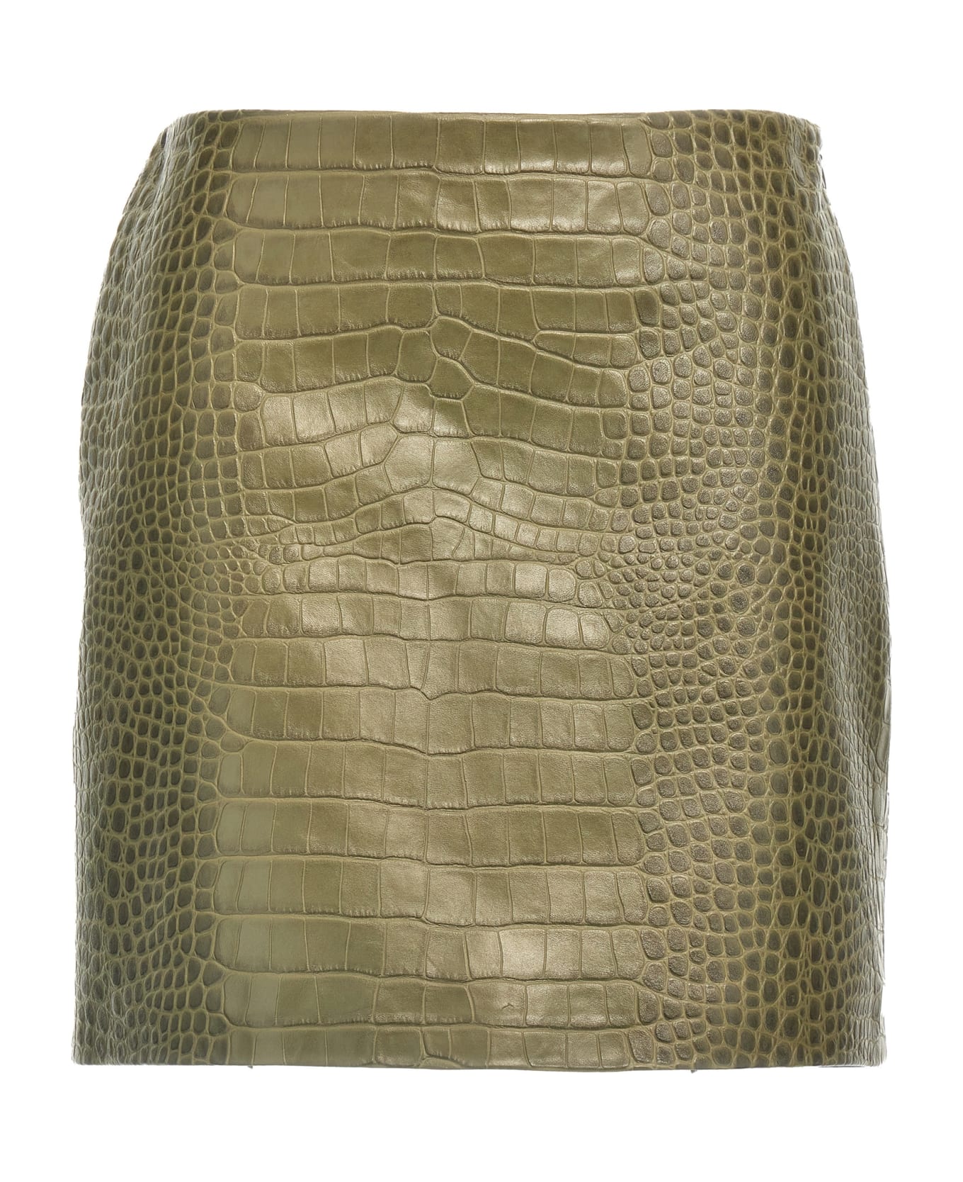 Ermanno Scervino Crocodile Print Skirt - Green