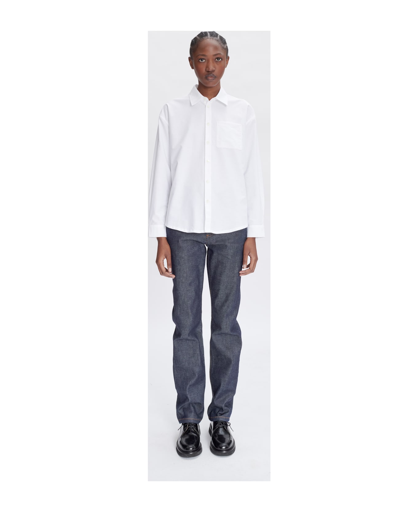 A.P.C. Chemise Boyfriend Brodee - Aab Blanc