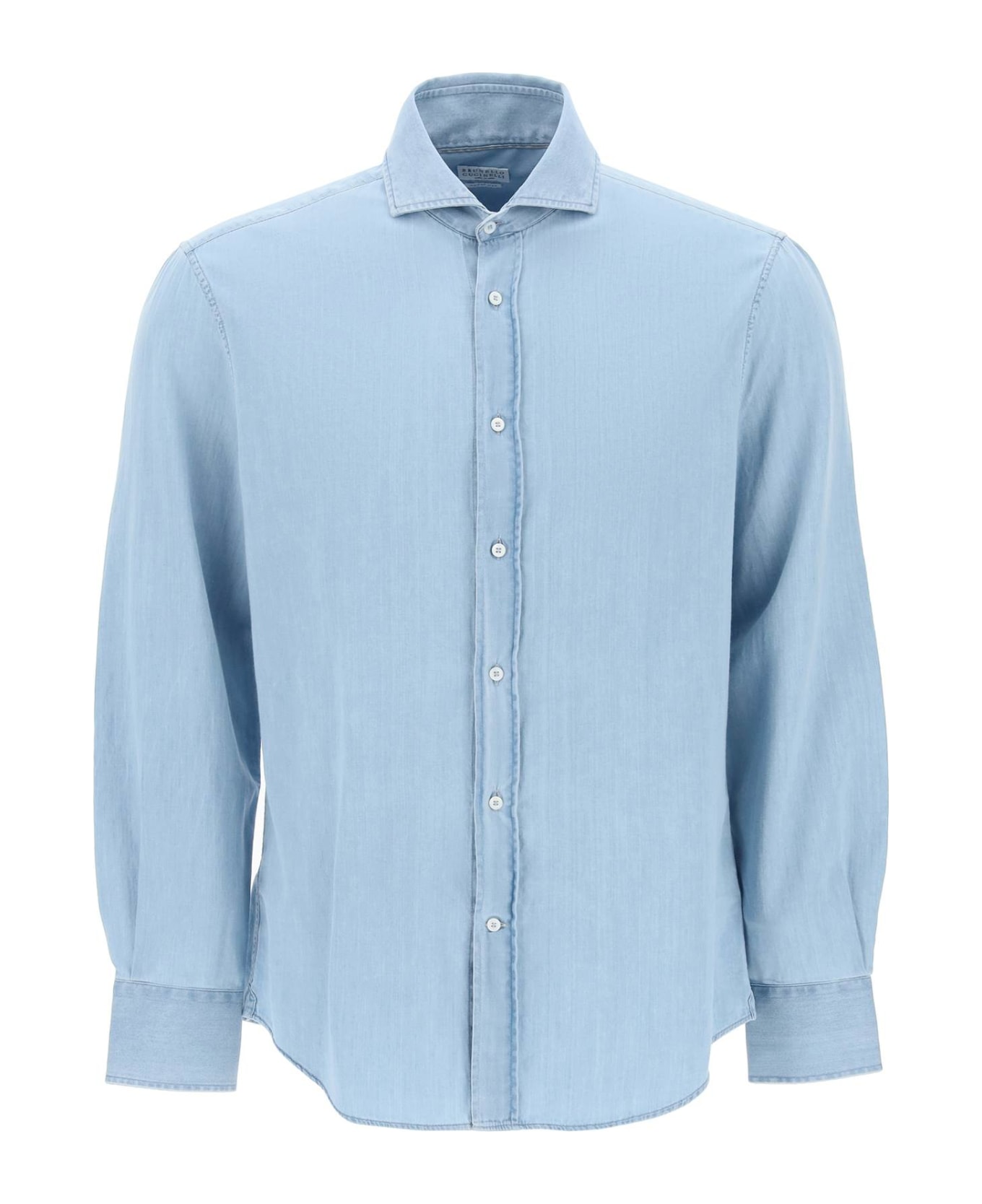 Brunello Cucinelli Chambray Shirt - DENIM CHIARISSIMO (Light blue)