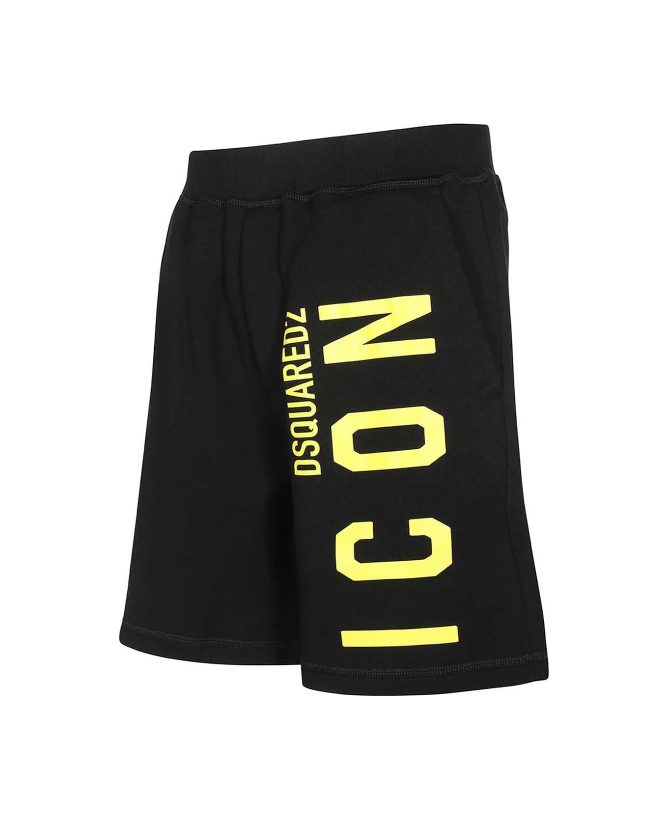 Dsquared2 Cotton Logo Shorts - Black