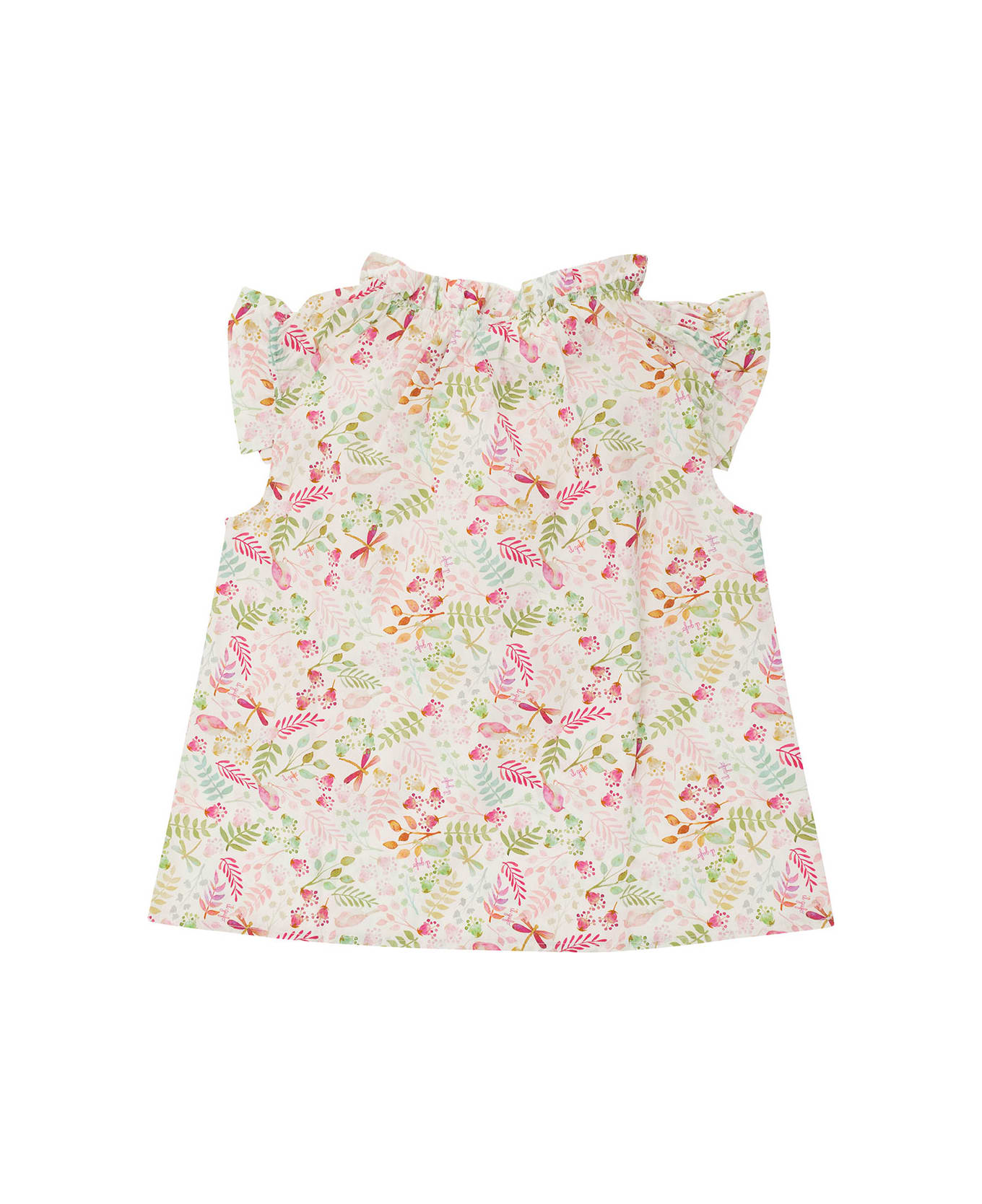 Il Gufo Multicolor Top With Floreal Print In Cotton Girl - Pink