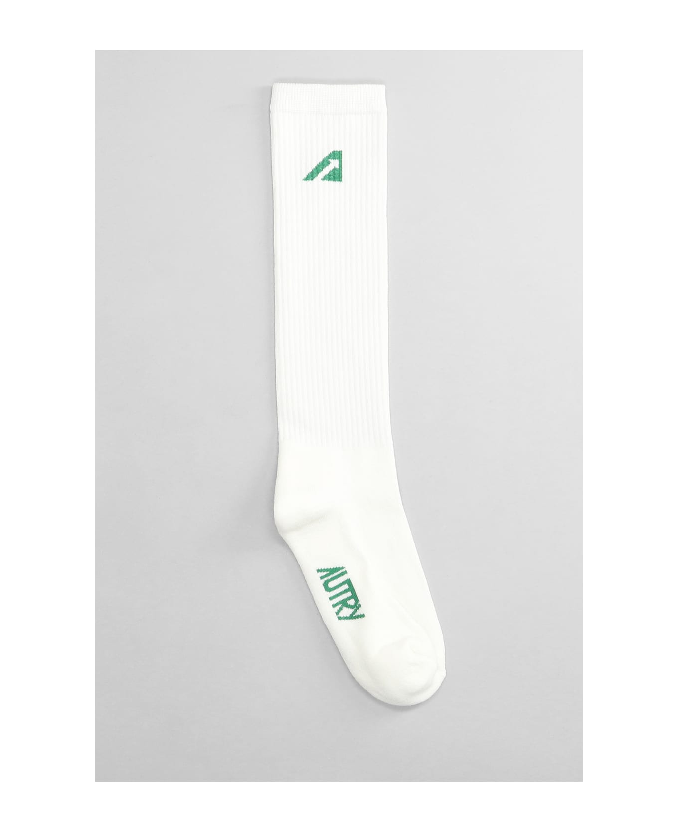 Autry Socks In White Cotton - white 靴下